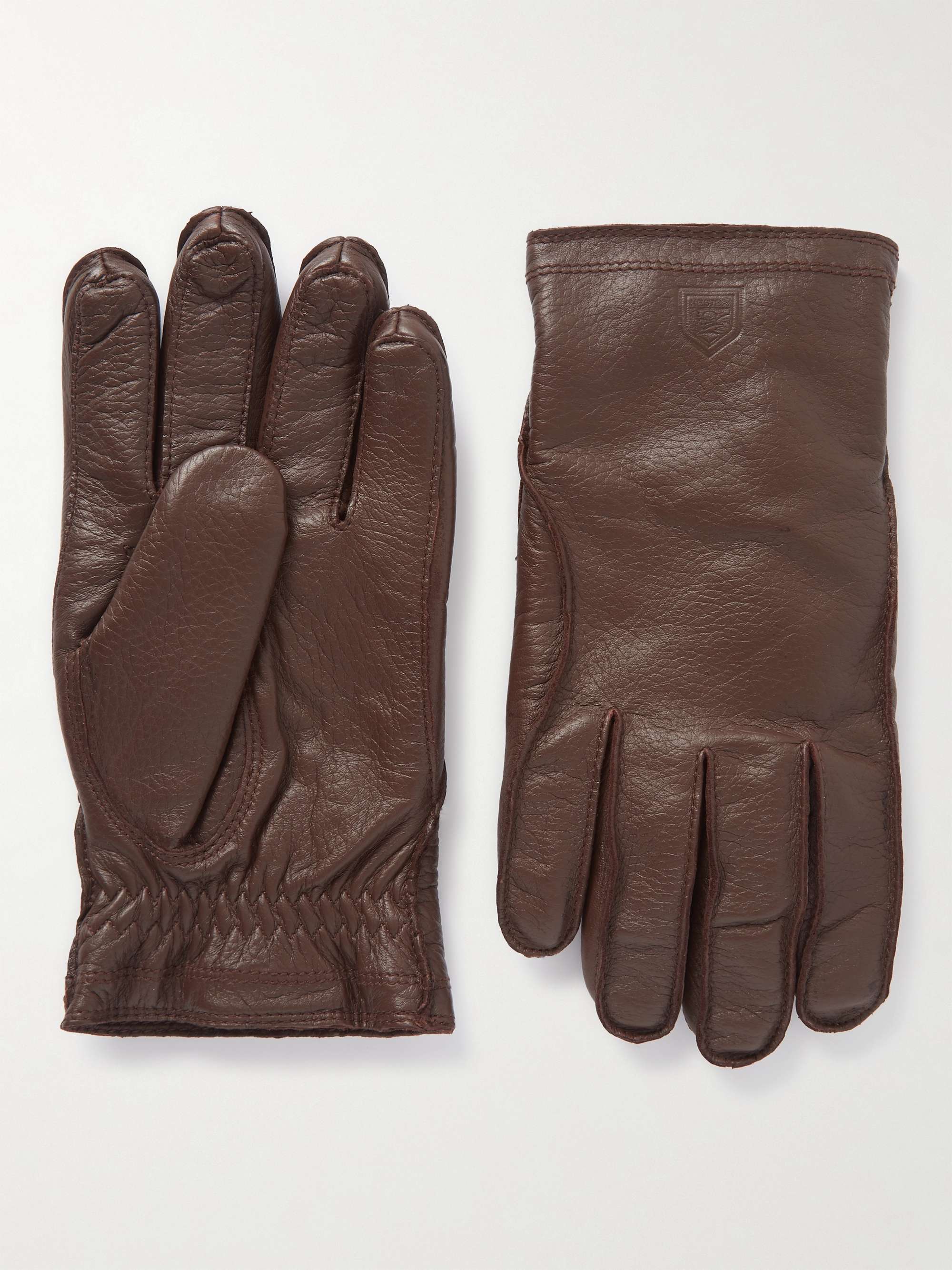 Brown Mens Accessories Gloves for Men Brunello Cucinelli Leather Gloves in Dark Brown 