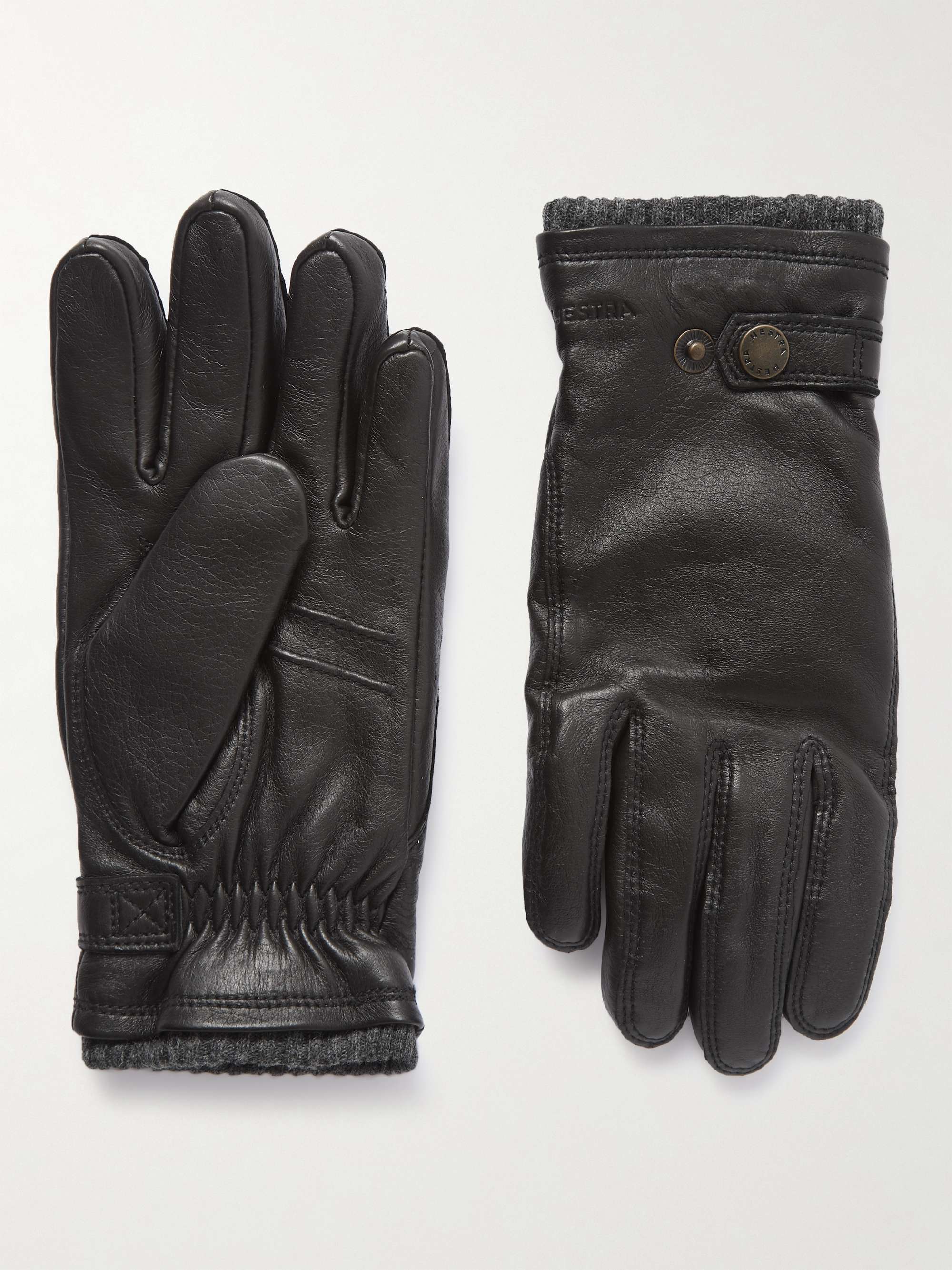 HESTRA Birger PrimaLoft Fleece-Lined Full-Grain Leather Gloves