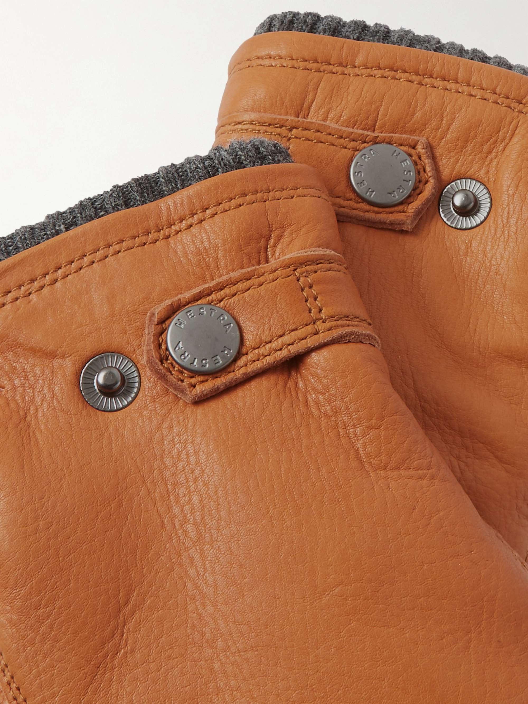 Mens Accessories Gloves Hestra Birger Primaloft Fleece-lined Full-grain Leather Gloves in Brown for Men 