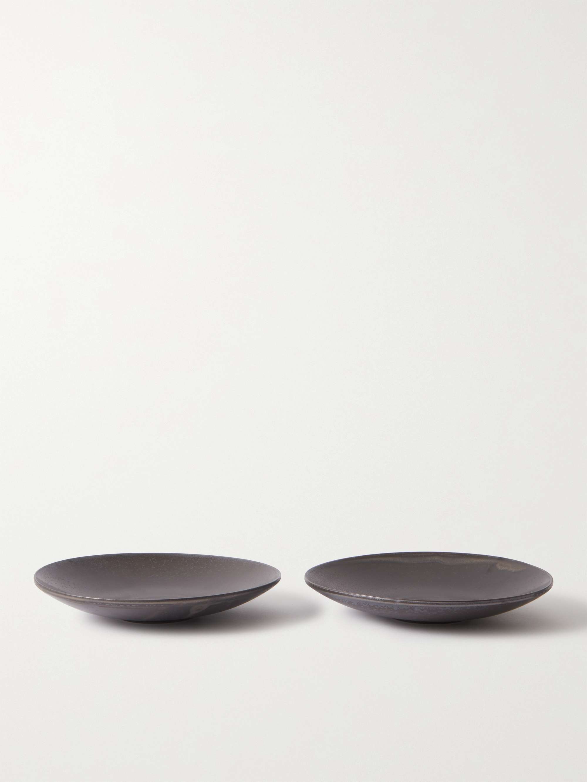 BY JAPAN + SyuRo Set of Two Medium Stoneware Plates