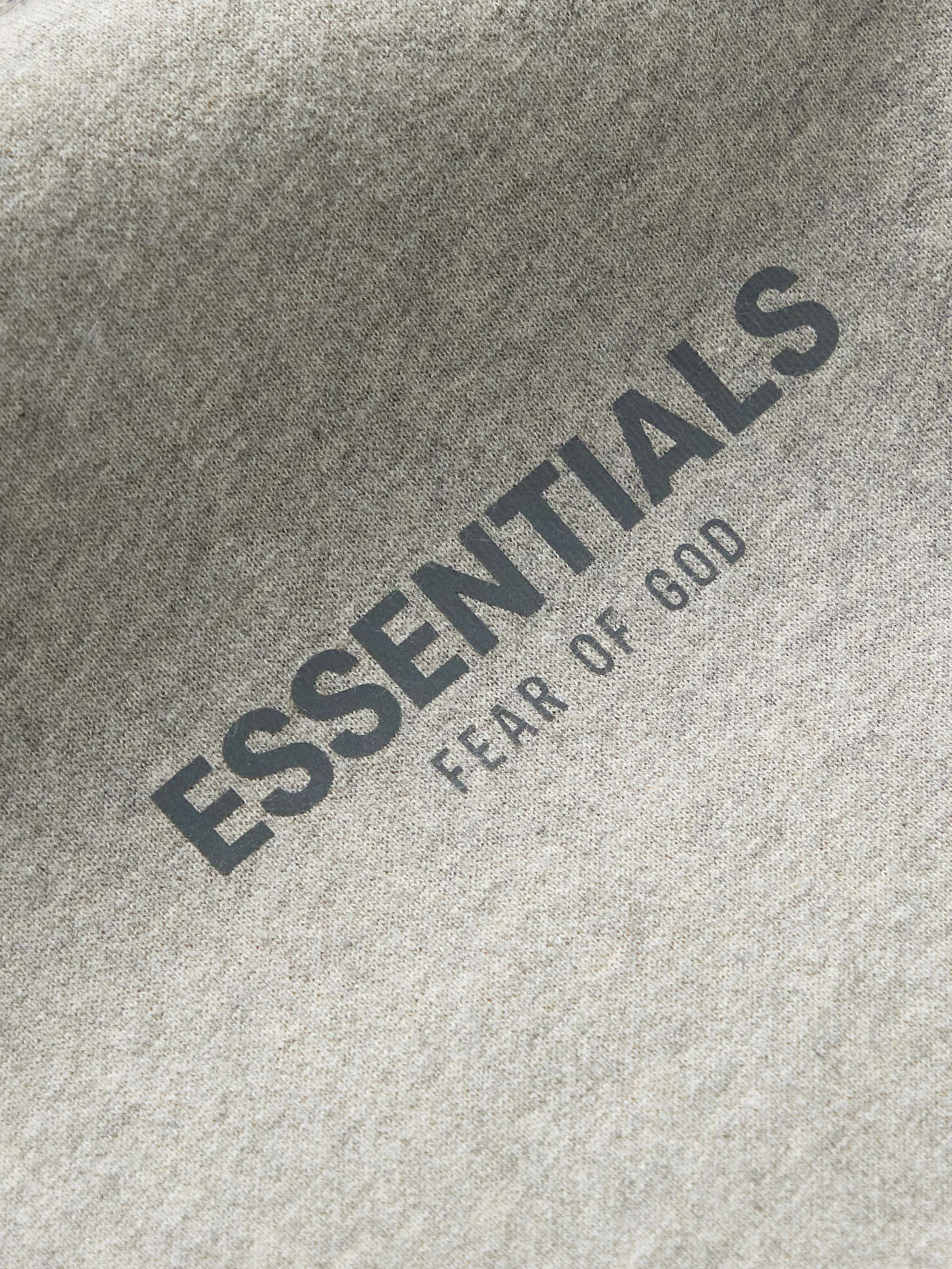FEAR OF GOD ESSENTIALS Logo-Print Cotton-Blend Jersey Hoodie