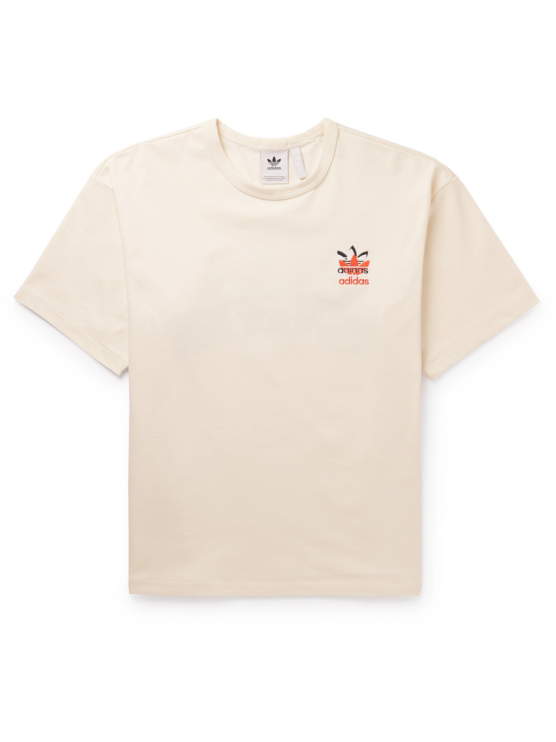 Adidas Consortium Midwest Kids Logo-embroidered Cotton-jersey T-shirt In Neutrals