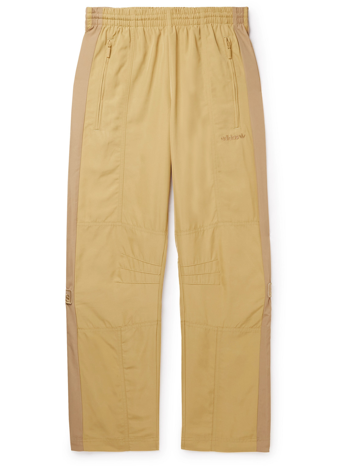 Adidas Consortium Midwest Kids Striped Panelled Recycled Canvas Track Pants In Neutrals