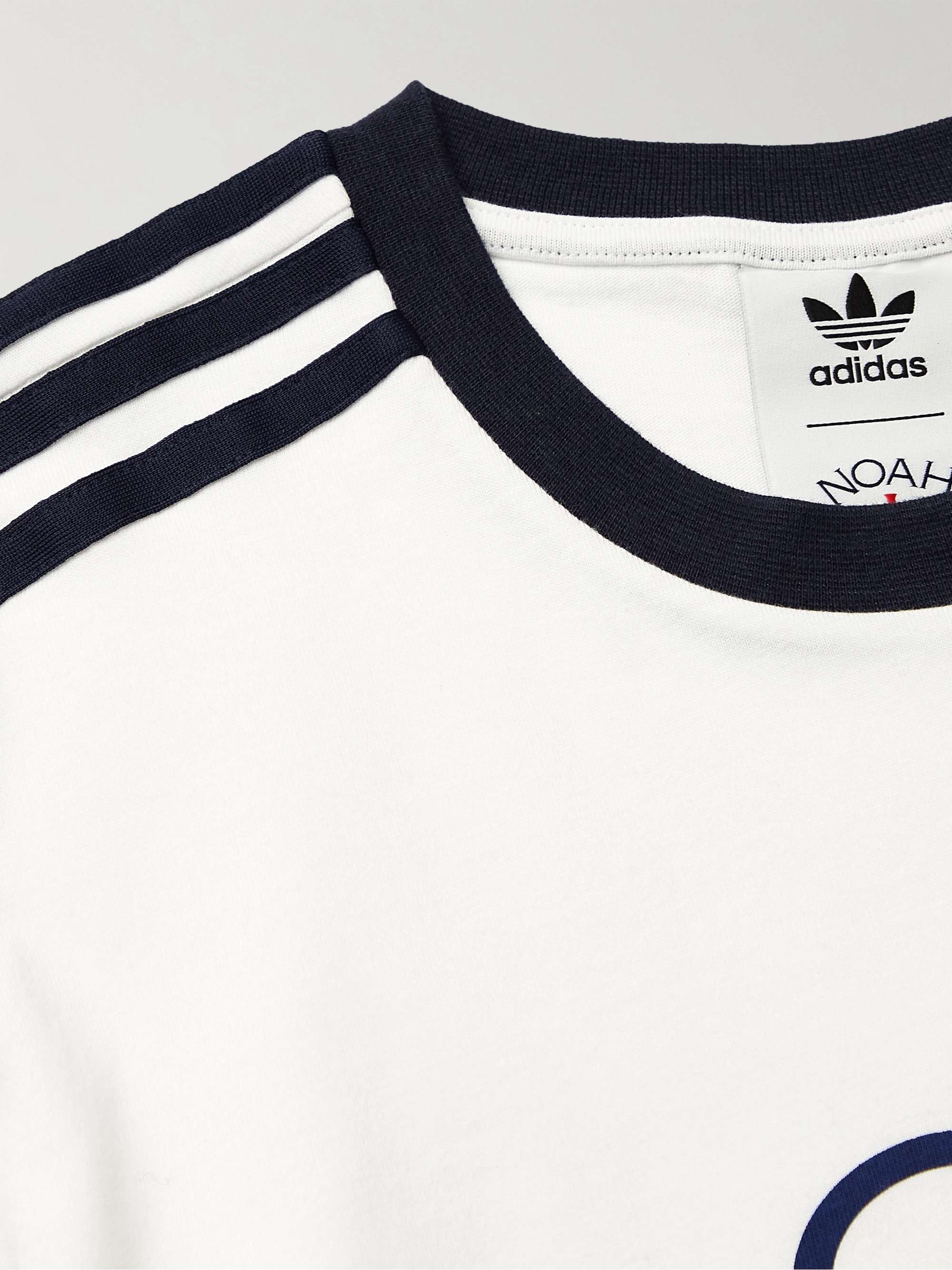 ADIDAS CONSORTIUM + Noah Striped Logo-Print Cotton-Jersey T-Shirt