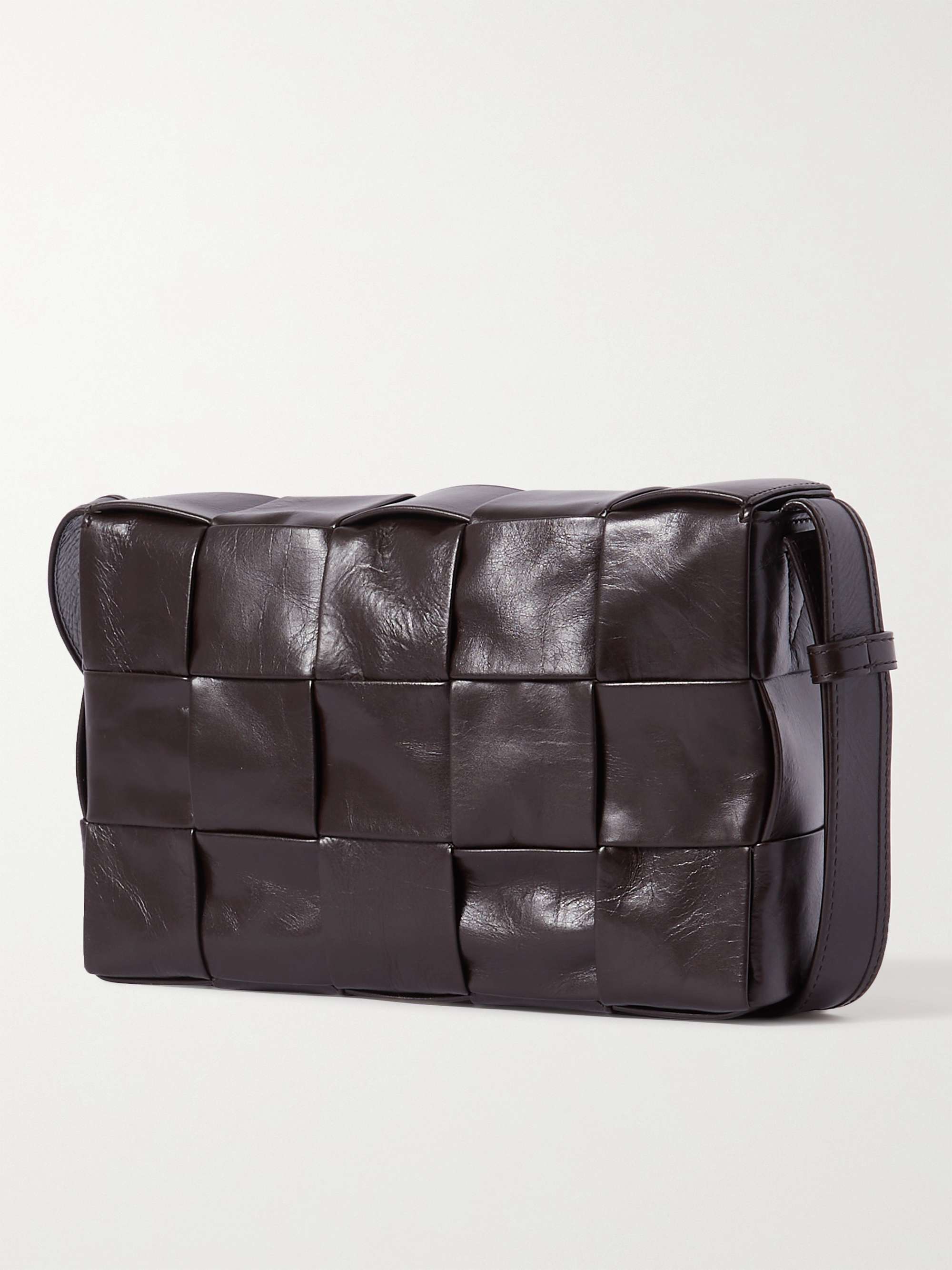 BOTTEGA VENETA Intrecciato Leather Messenger Bag