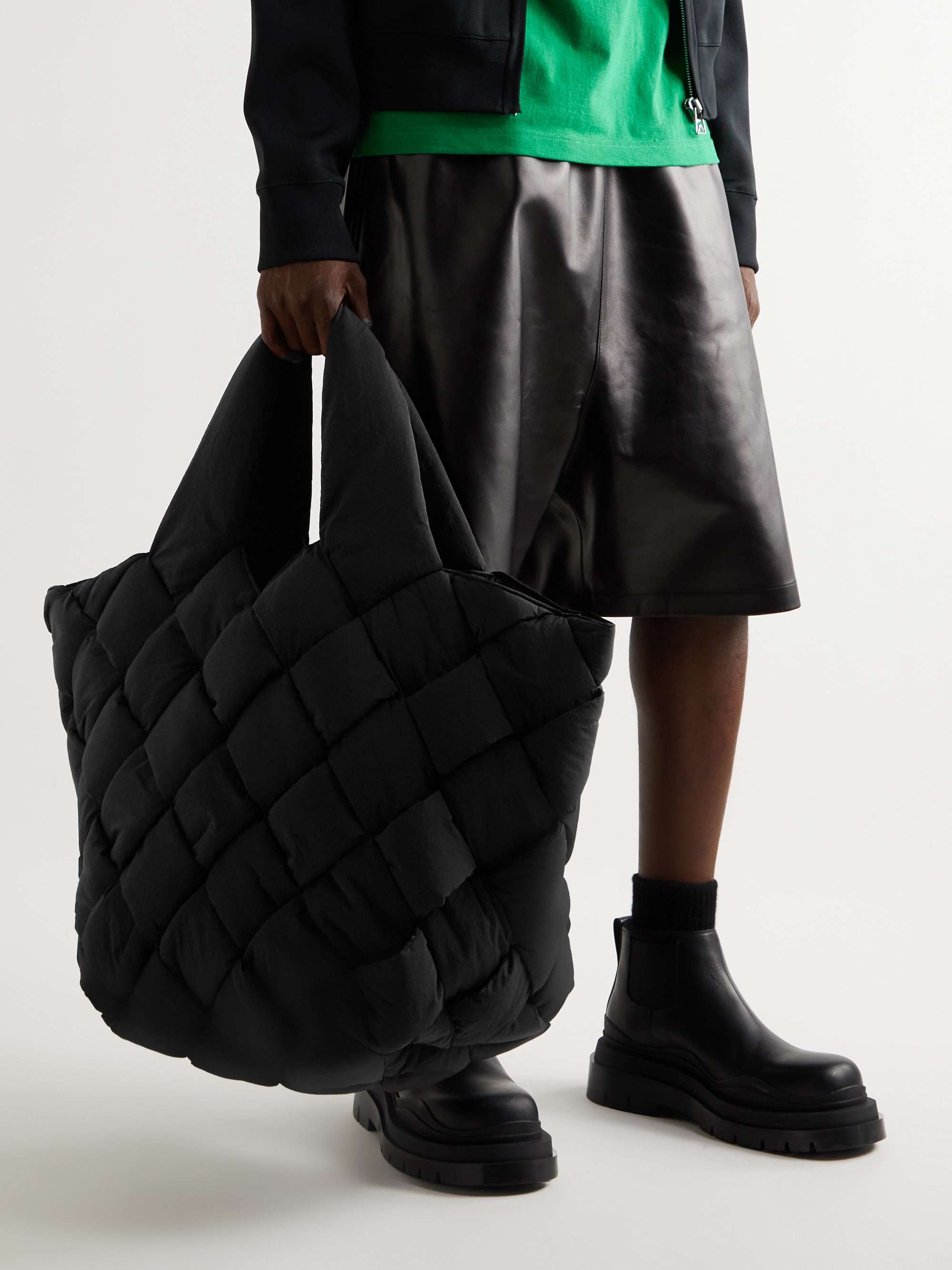 Mens Bags Tote bags Bottega Veneta Shopper Bag W/ Detachable Pouch in Black for Men 