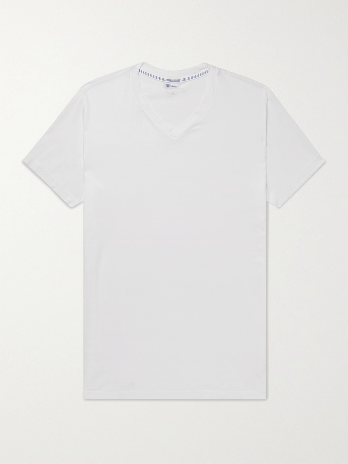 Schiesser Josef Cotton-jersey Pyjama T-shirt In White