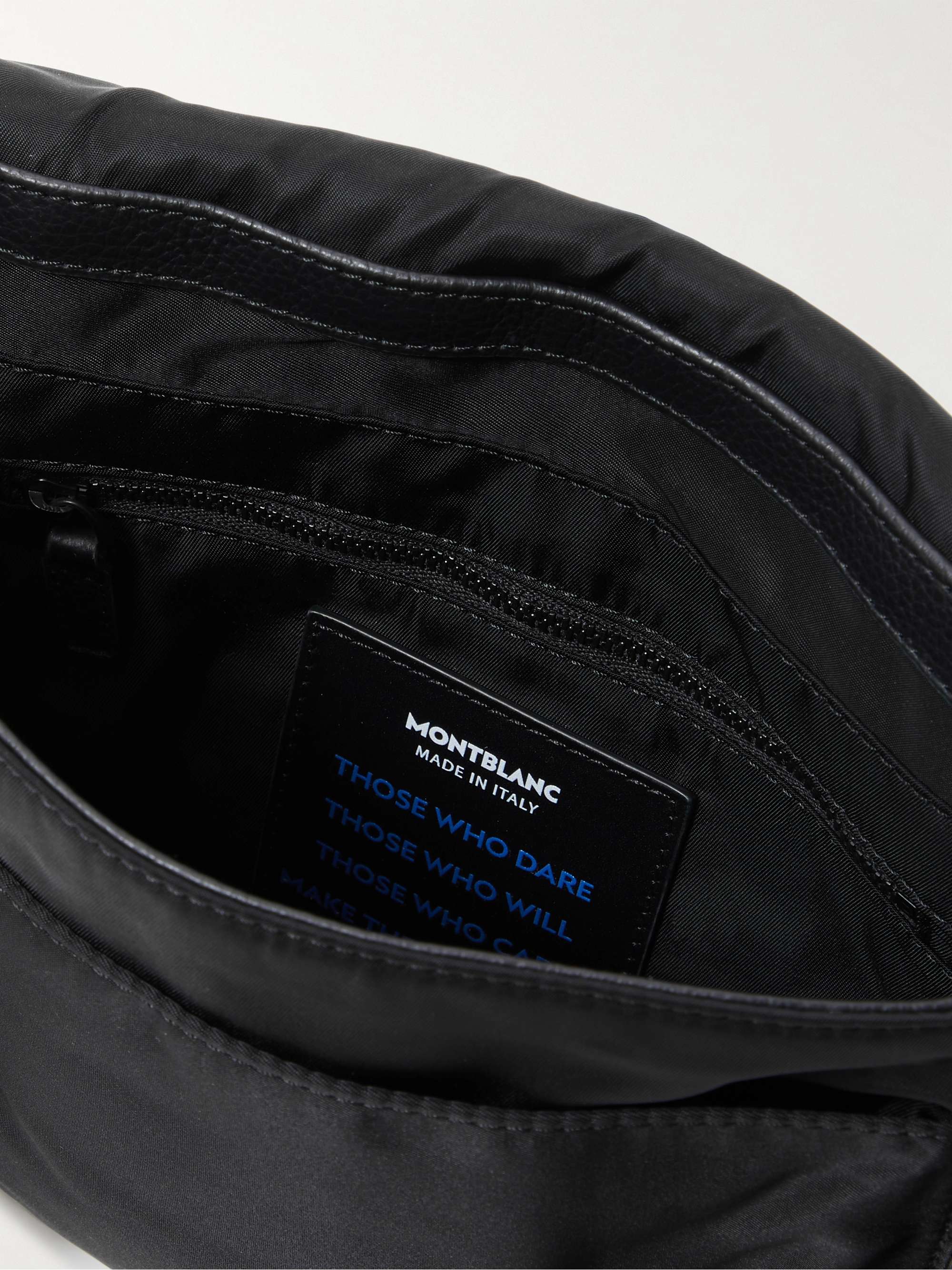 MONTBLANC + Public School Blue Spirit Leather-Trimmed ECONYL Messenger Bag