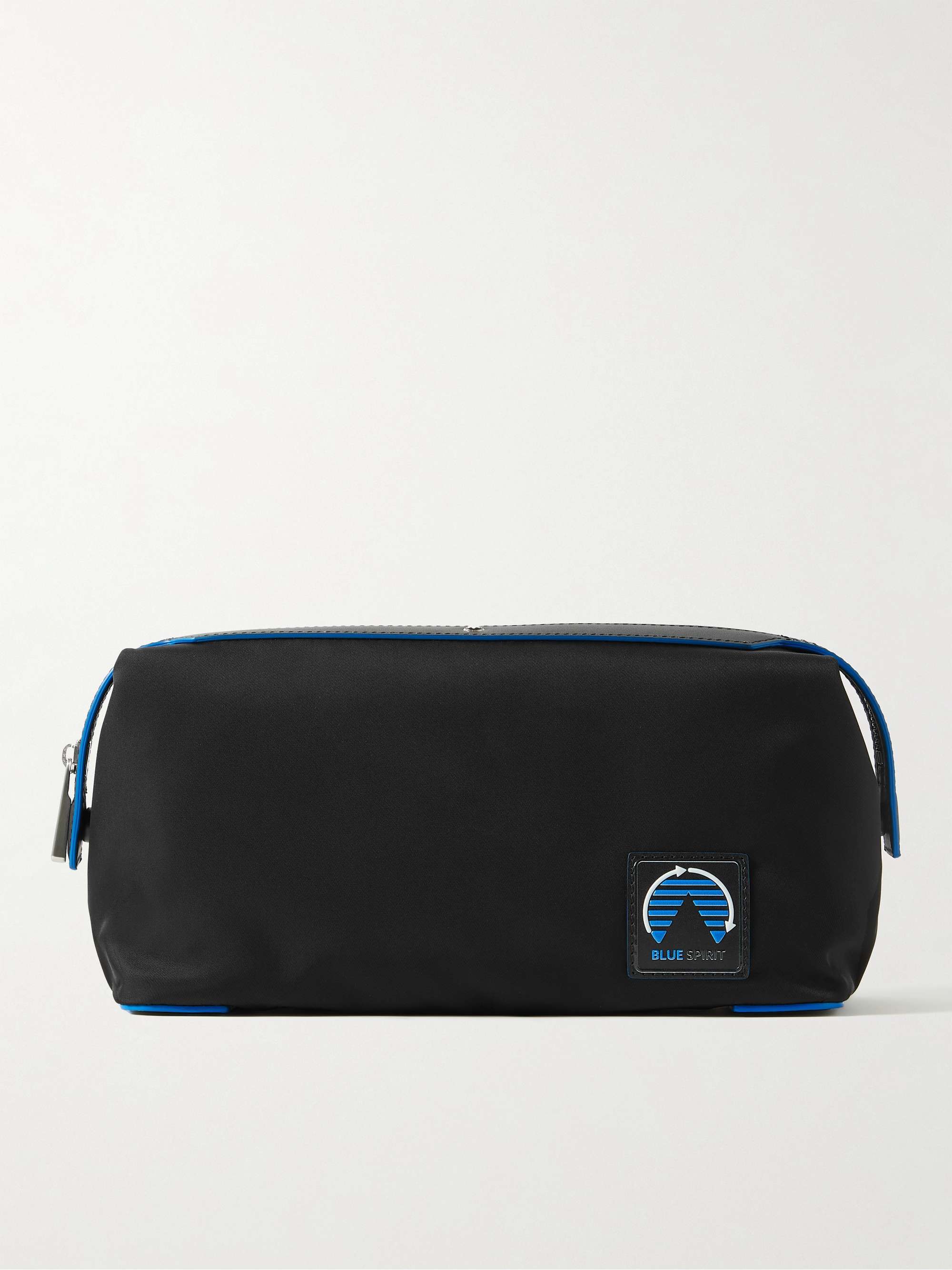 MONTBLANC Blue Spirit Leather-Trimmed ECONYL Wash Bag