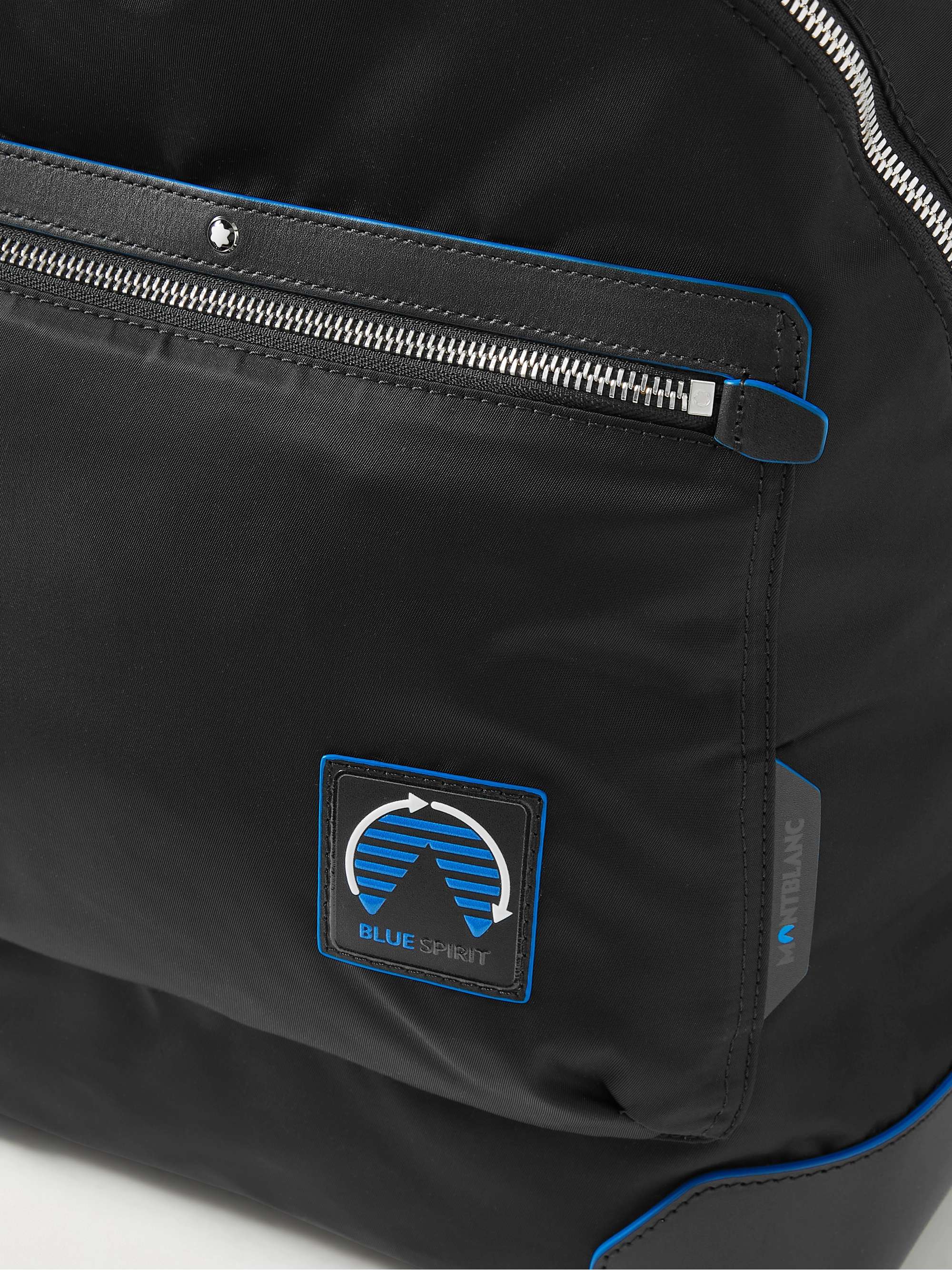 MONTBLANC Blue Spirit Leather-Trimmed ECONYL Backpack
