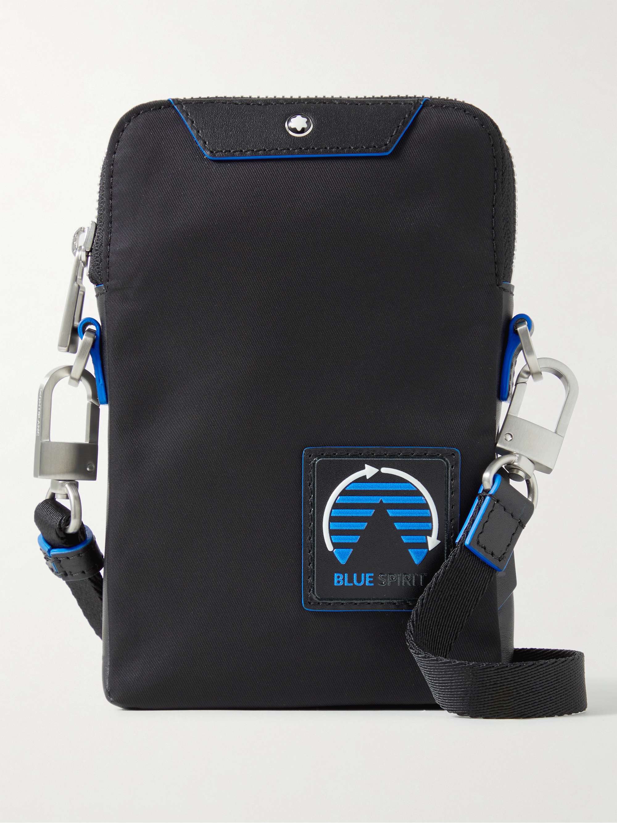 MONTBLANC Blue Spirit Leather-Trimmed ECONYL Messenger Bag