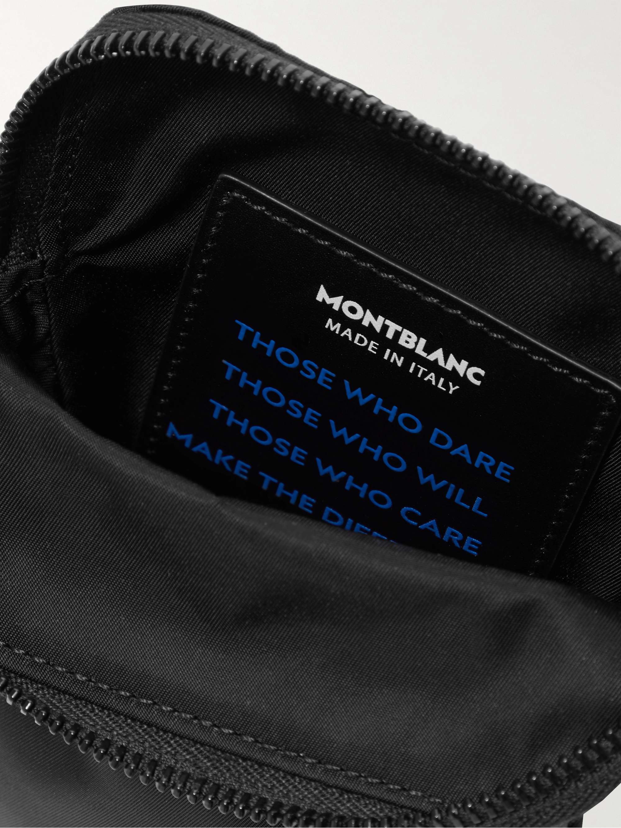MONTBLANC + Public School Blue Spirit Leather-Trimmed ECONYL Messenger Bag
