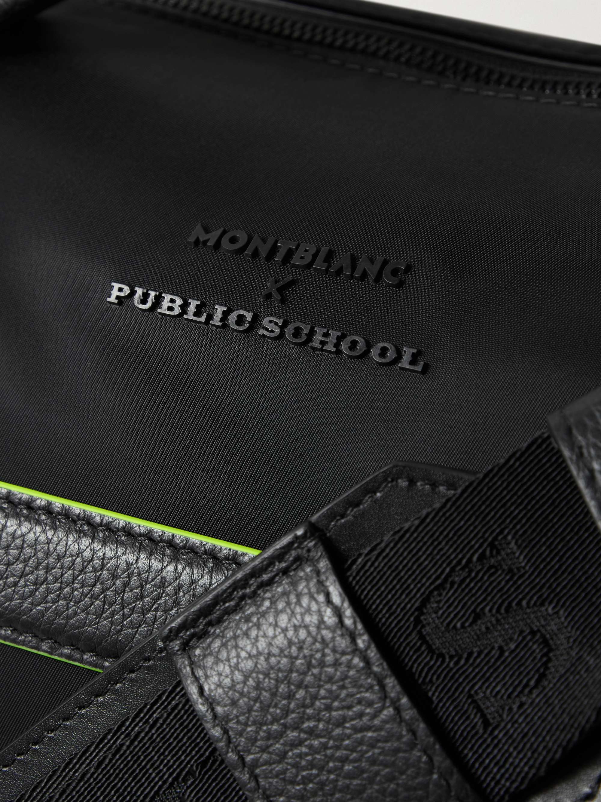 MONTBLANC + Public School Blue Spirit Leather-Trimmed ECONYL Duffle Bag