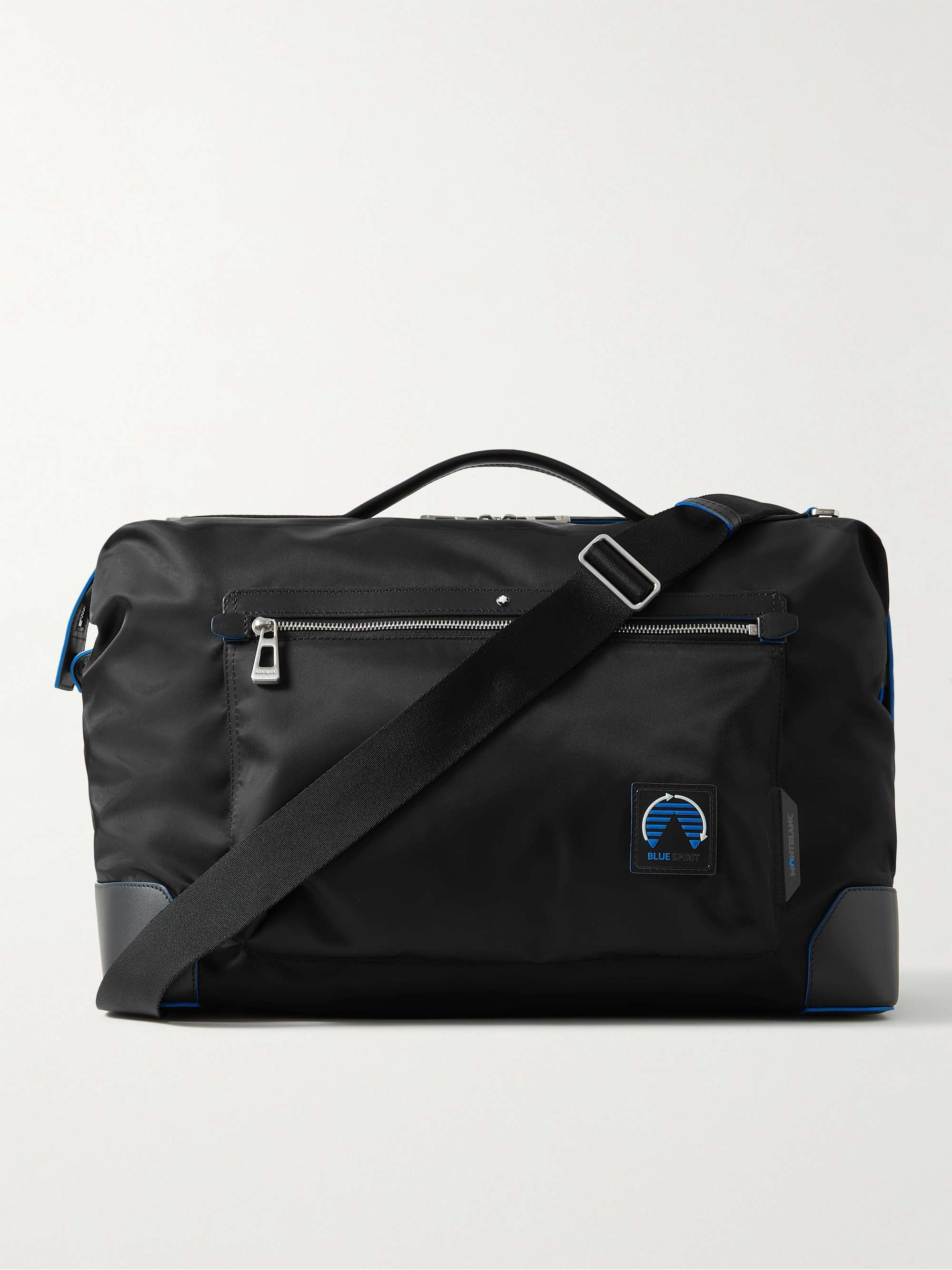 MONTBLANC Blue Spirit Leather-Trimmed ECONYL Duffle Bag