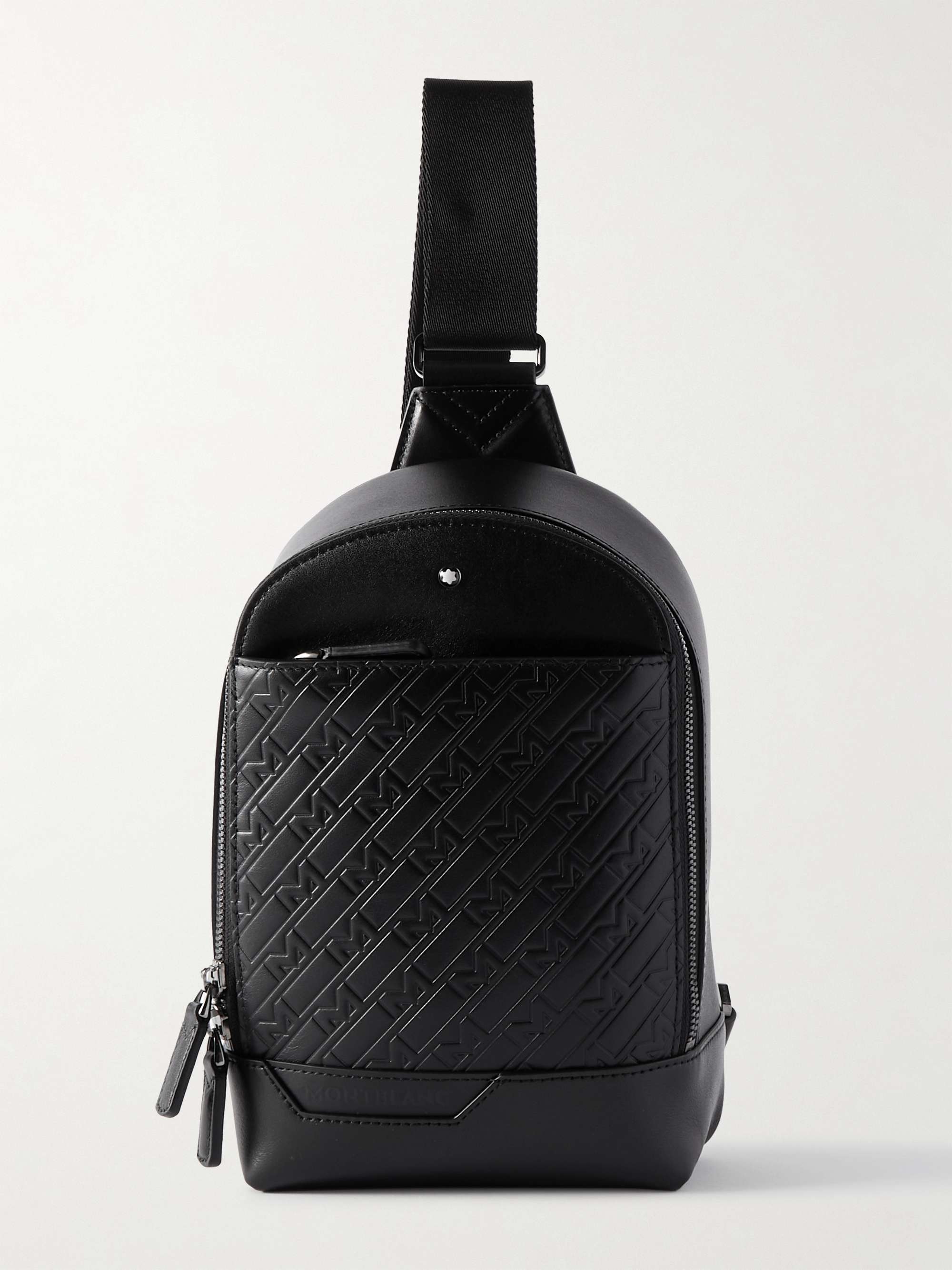 MONTBLANC M_Gram 4810 Logo-Embossed Leather Sling Backpack