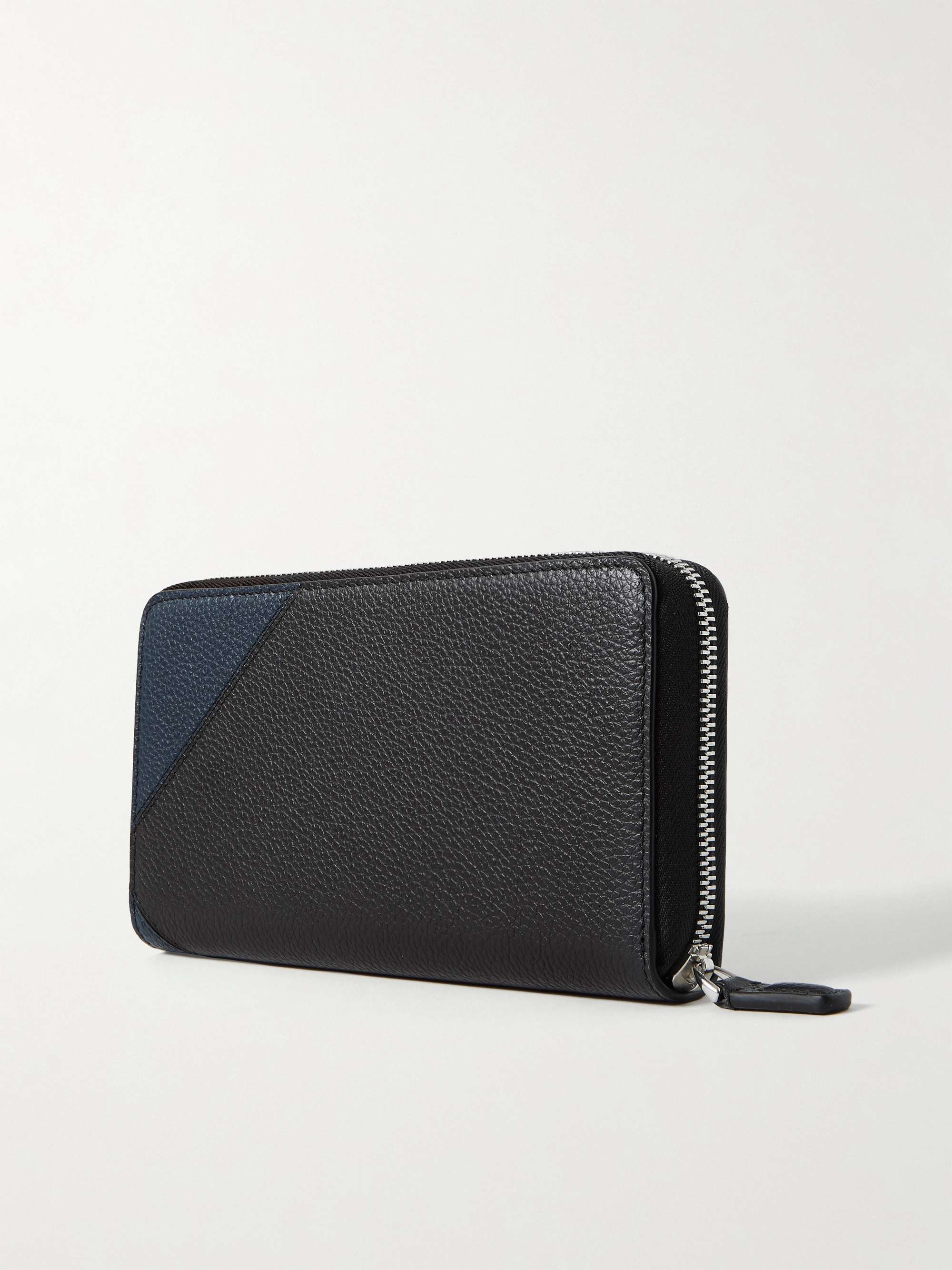 MONTBLANC Meisterstück Two-Tone Full-Grain Leather Zip-Around Wallet
