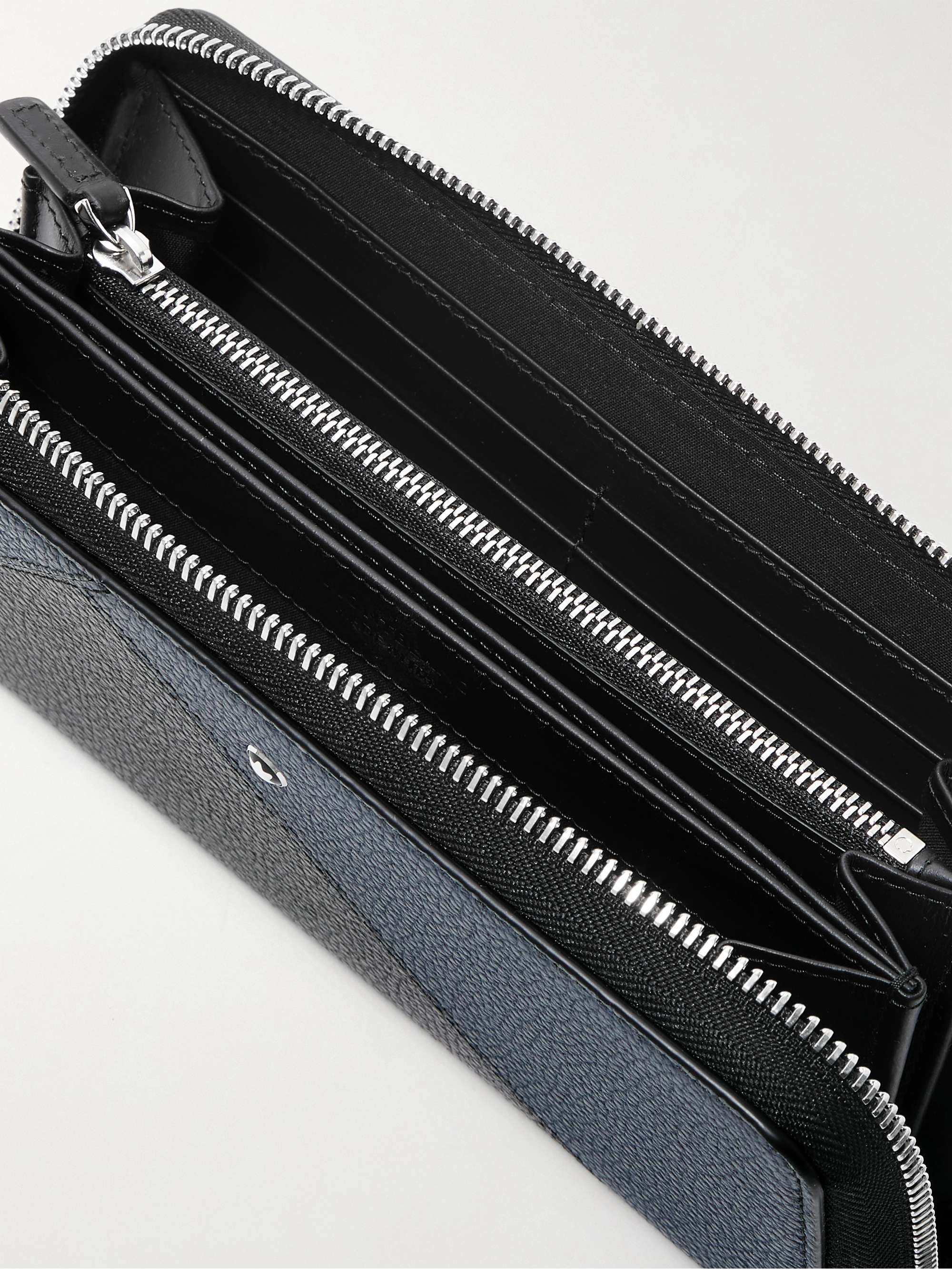MONTBLANC Meisterstück Two-Tone Full-Grain Leather Zip-Around Wallet