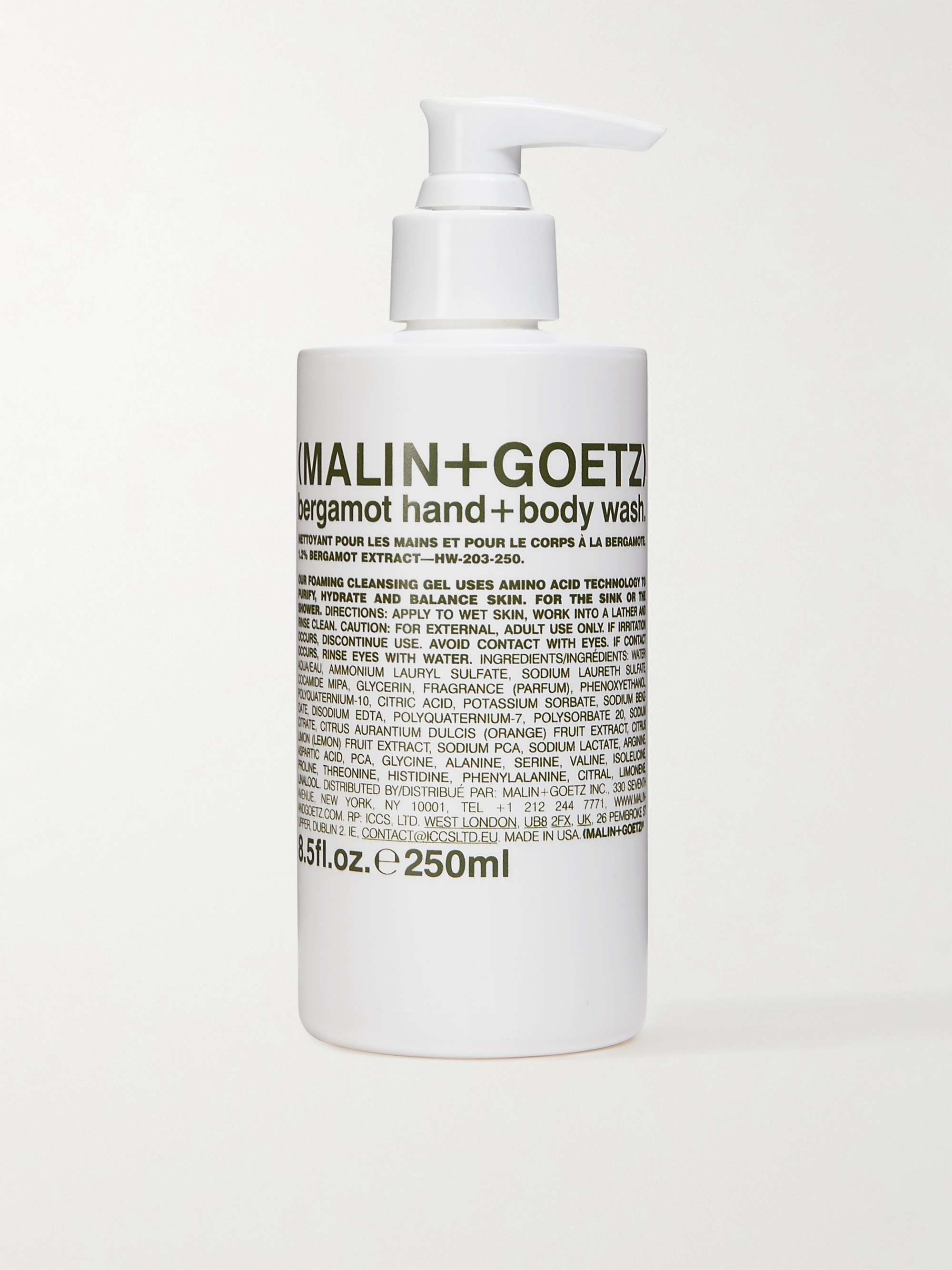 MALIN + GOETZ Bergamot Hand + Body Wash, 250ml