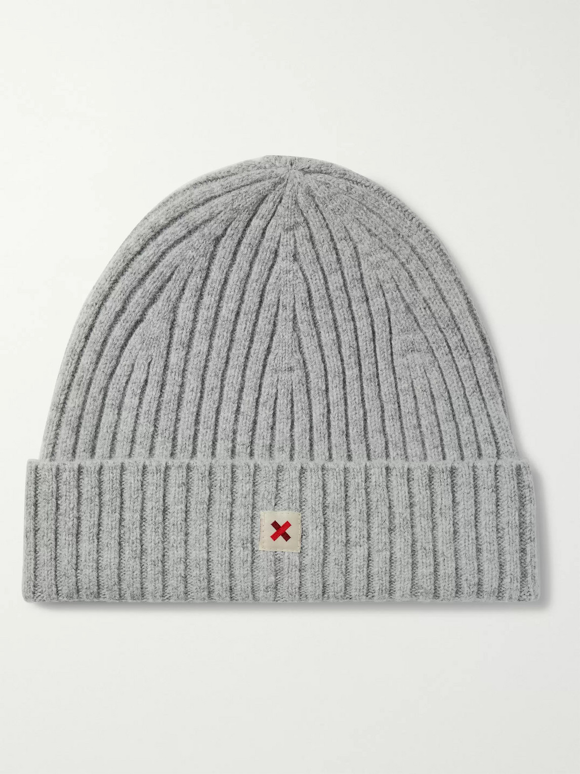 Best Made Company Cap Of Courage Logo-appliquéd Ribbed Wool Beanie In Grey
