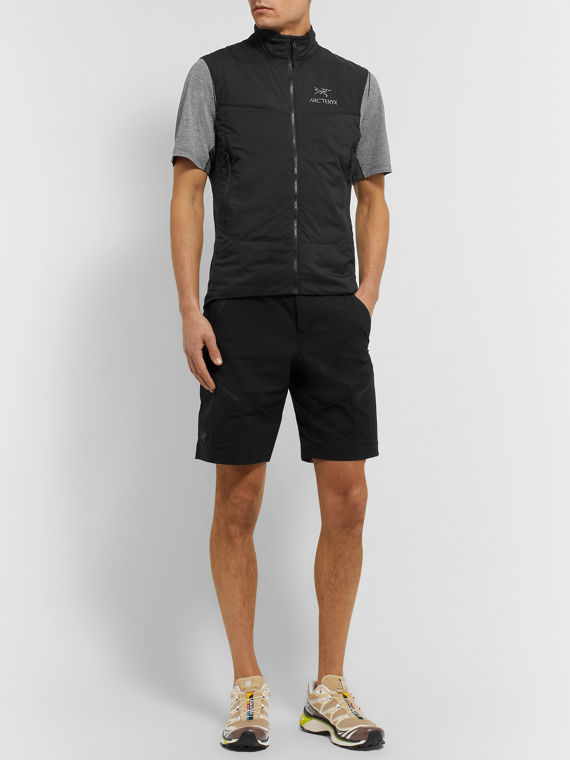 Arc'teryx Palisade Slim-fit Terratex Shorts In Black