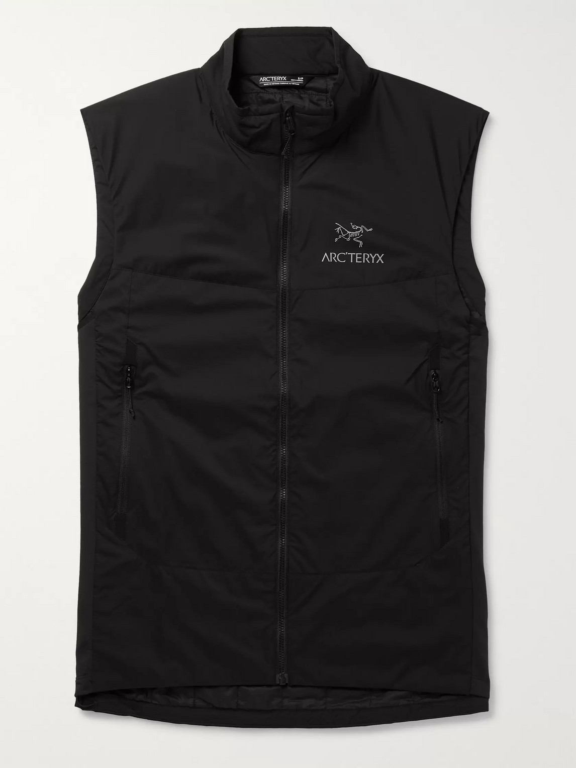Arc'teryx Atom Sl Slim-fit Jersey-panelled Ripstop Padded Gilet In Black