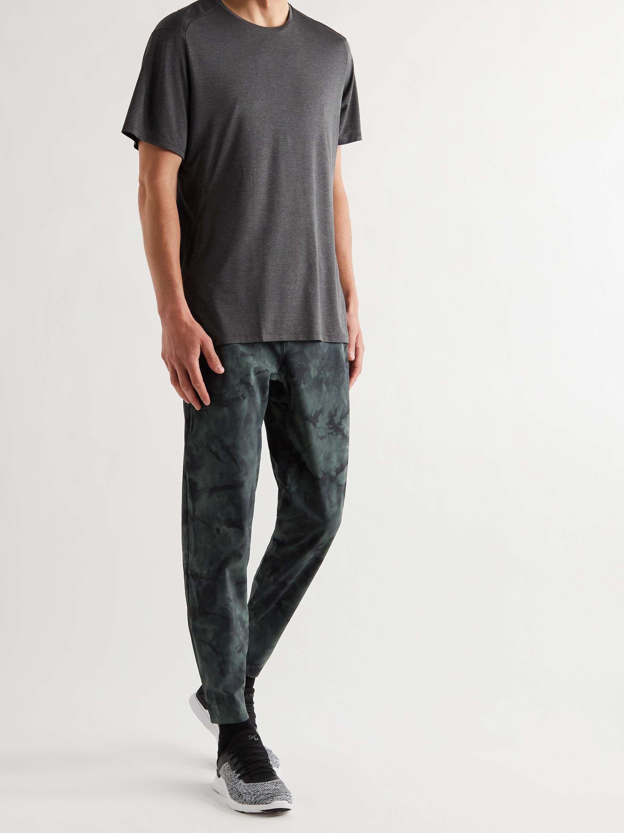 LULULEMON Fast & Free Slim-Fit Tapered Camouflage-Print Stretch-Shell Sweatpants