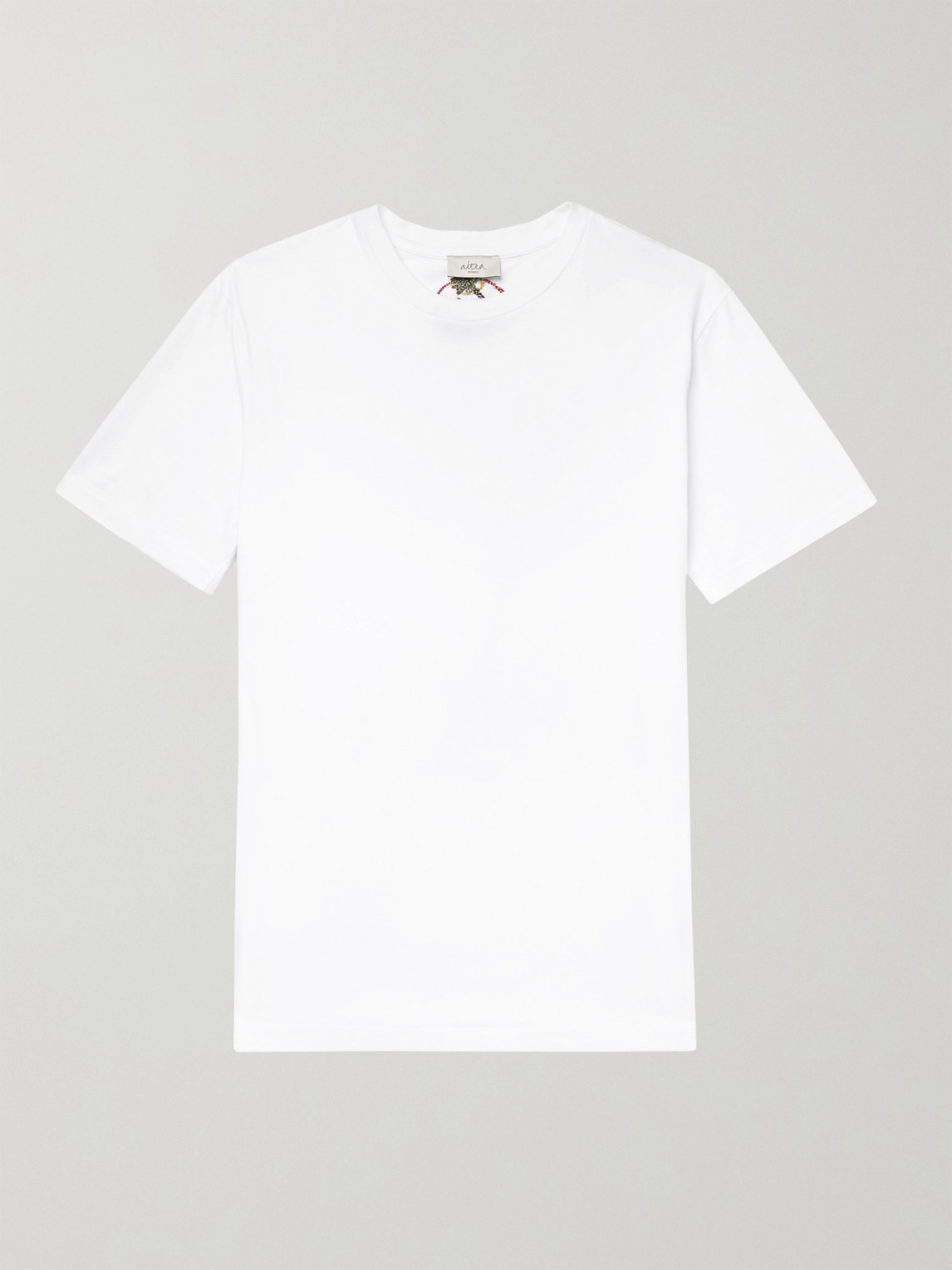 ALTEA EMBROIDERED COTTON-JERSEY T-SHIRT