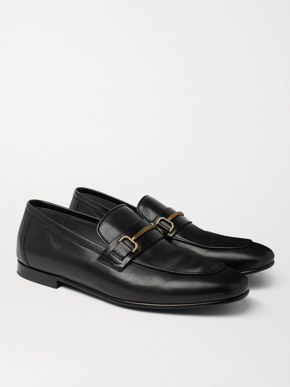 Dunhill Chiltern Horsebit Leather Loafers In Black