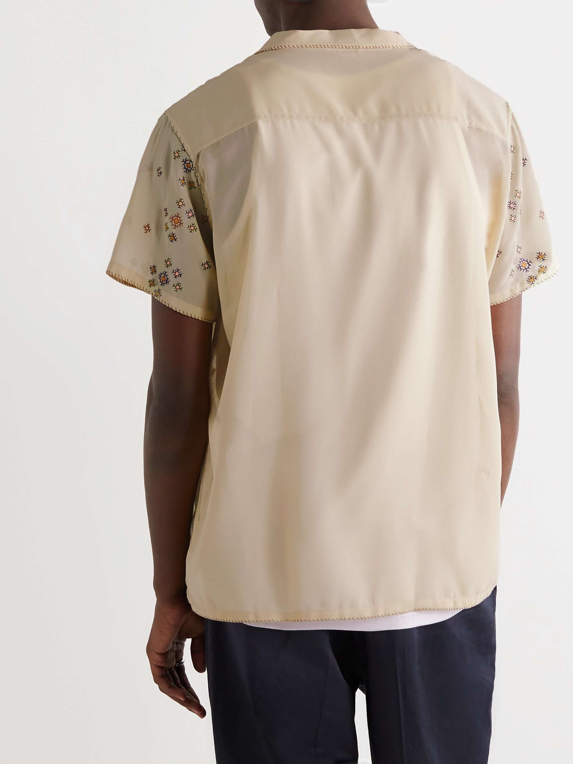 BODE Embroidered Voile Shirt