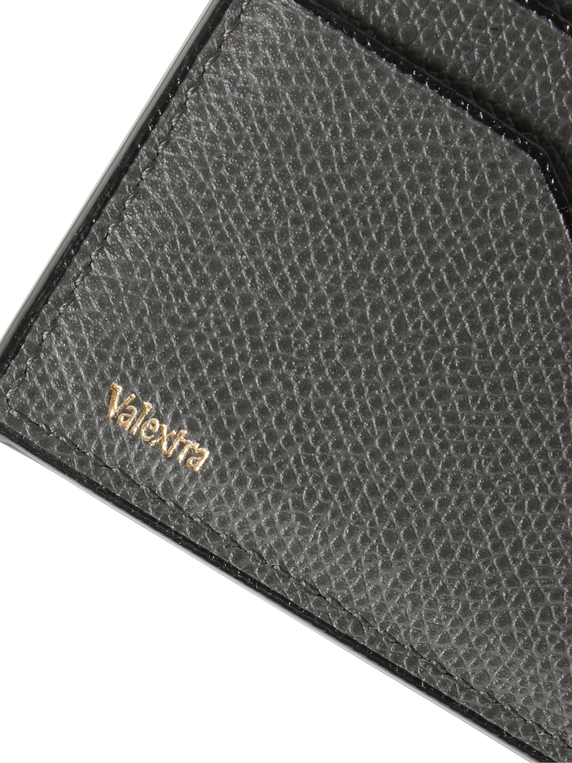 Dark gray Pebble-Grain Leather Billfold Wallet | Valextra | MR PORTER