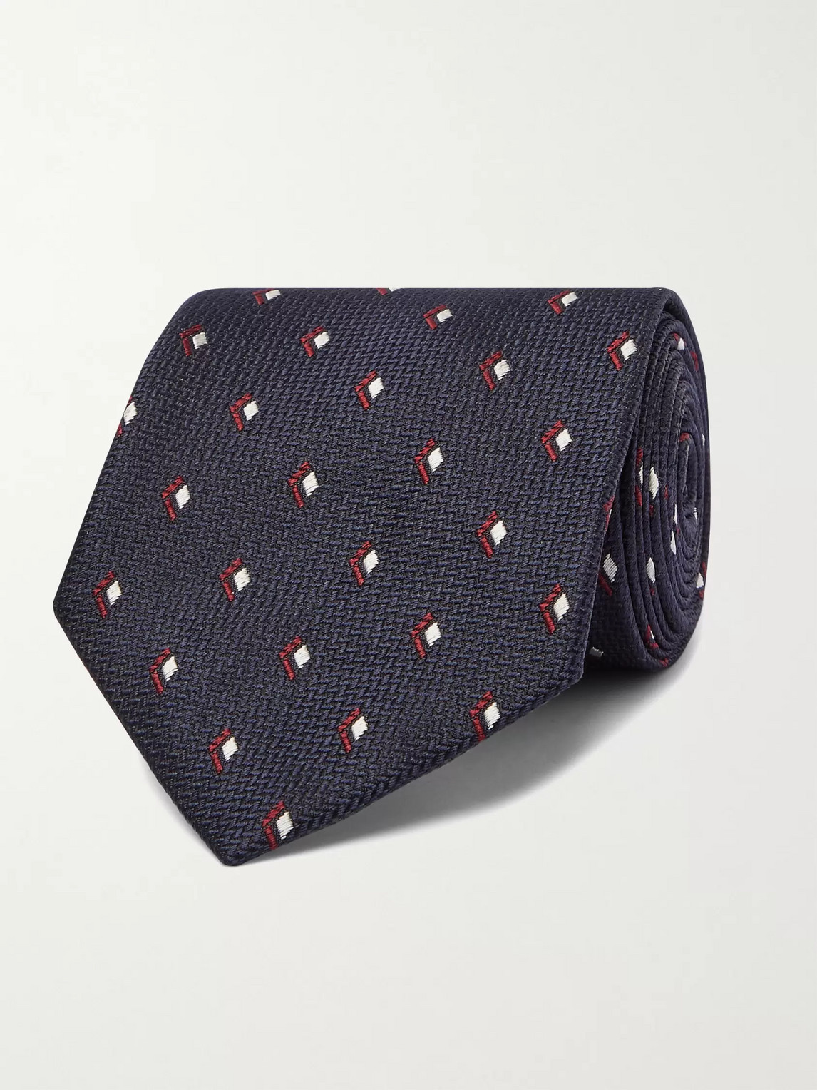 Giorgio Armani 8cm Silk-jacquard Tie In Blue
