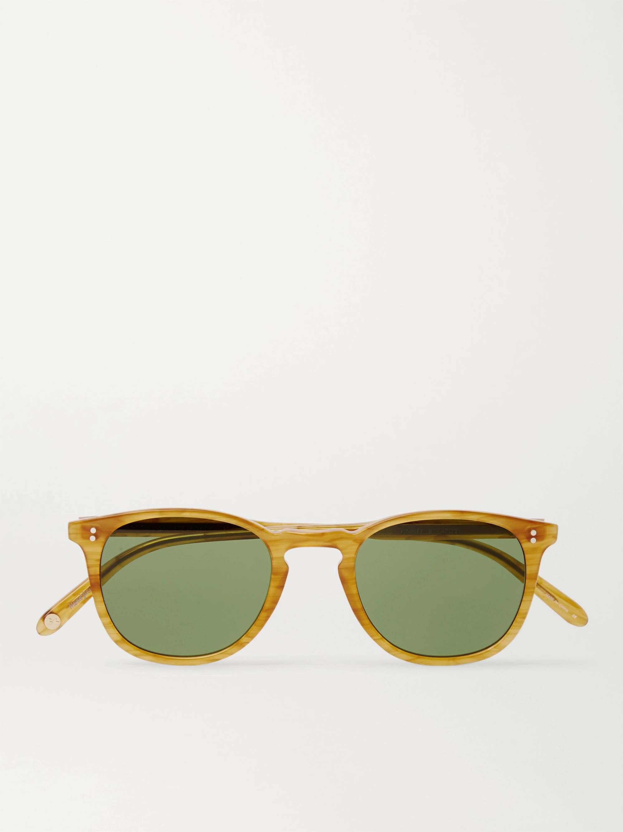 GARRETT LEIGHT CALIFORNIA OPTICAL Kinney 47 Round-Frame Tortoiseshell Matte-Acetate Sunglasses
