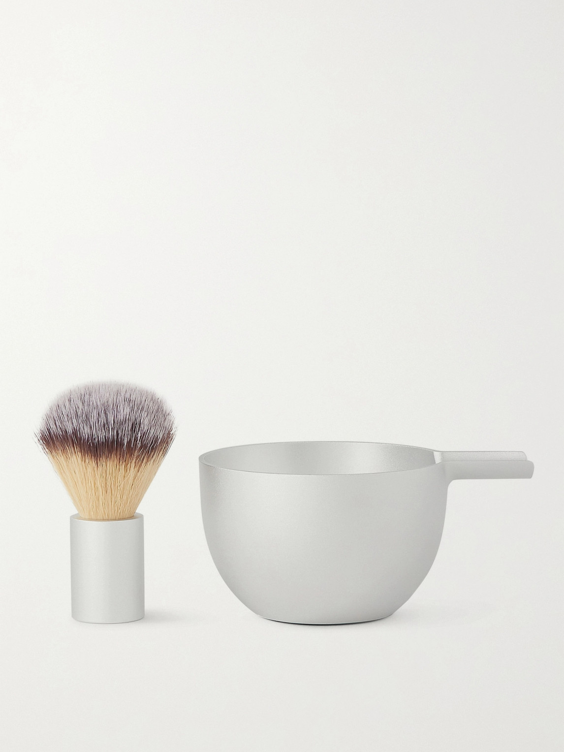 Angle By Morrama Angle Aluminium Brush And Bowl In Colorless