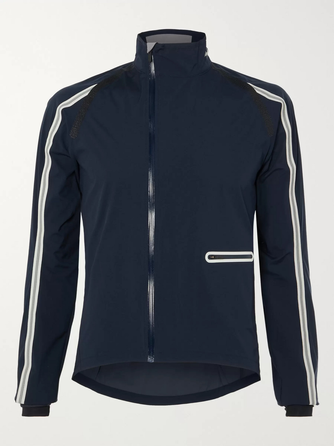 Rapha Grosgrain-trimmed Shell Cycling Jacket In Blue