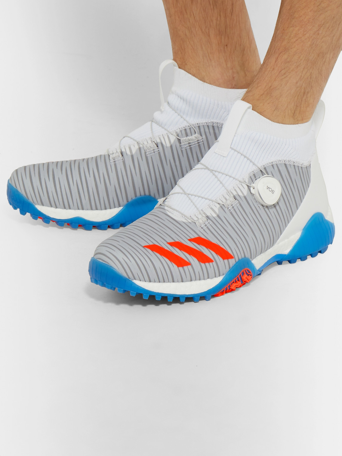 Adidas Golf Codechaos Boa Primeknit Golf Shoes In Gray