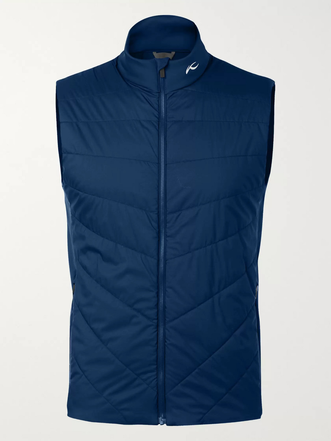 Kjus Retention 2.0 Quilted Padded Shell And Stretch-jersey Waistcoat In Blue