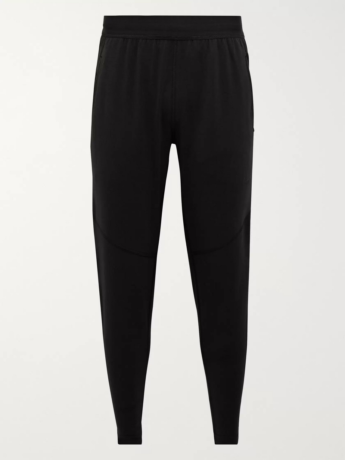 Nike Yoga Slim-fit Tapered Dri-fit Sweatpants In Black