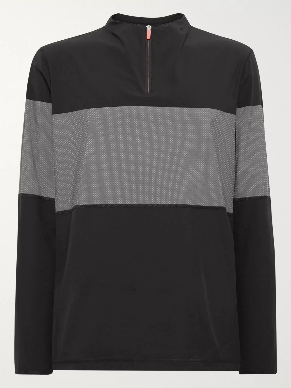Adidas Golf Colour-block Stretch-shell And Mesh Half-zip Golf Jacket In Black