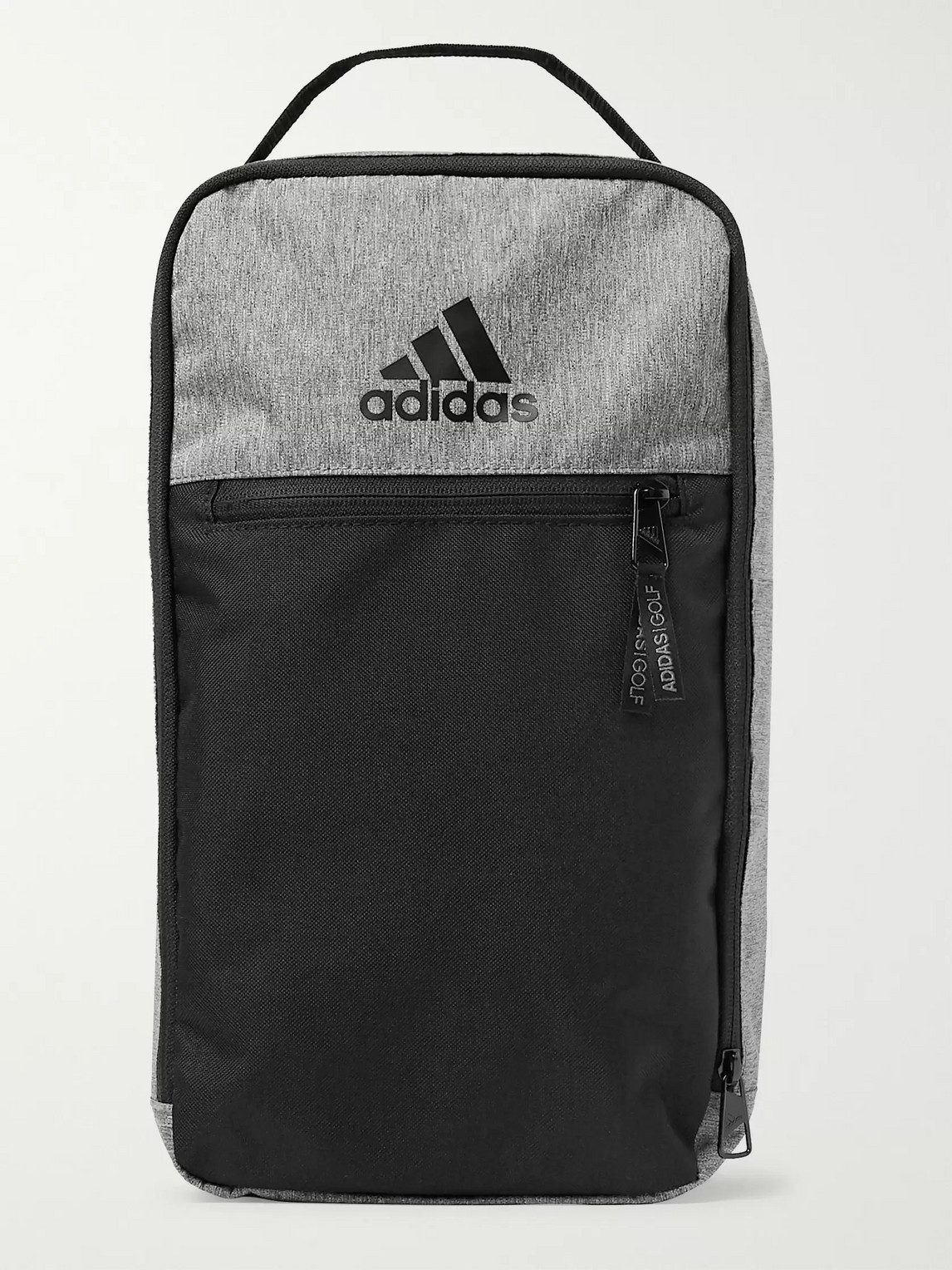 Adidas Golf Logo-print Colour-block Shell Golf Shoe Bag In Gray