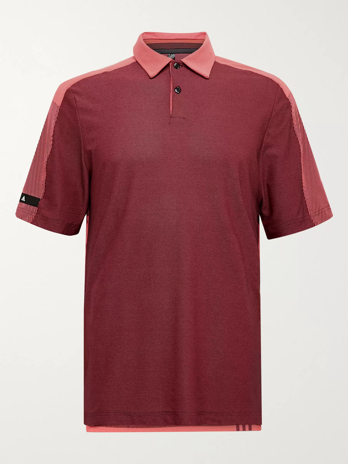 Adidas Golf Aeroready And Mesh Golf Polo Shirt In Red