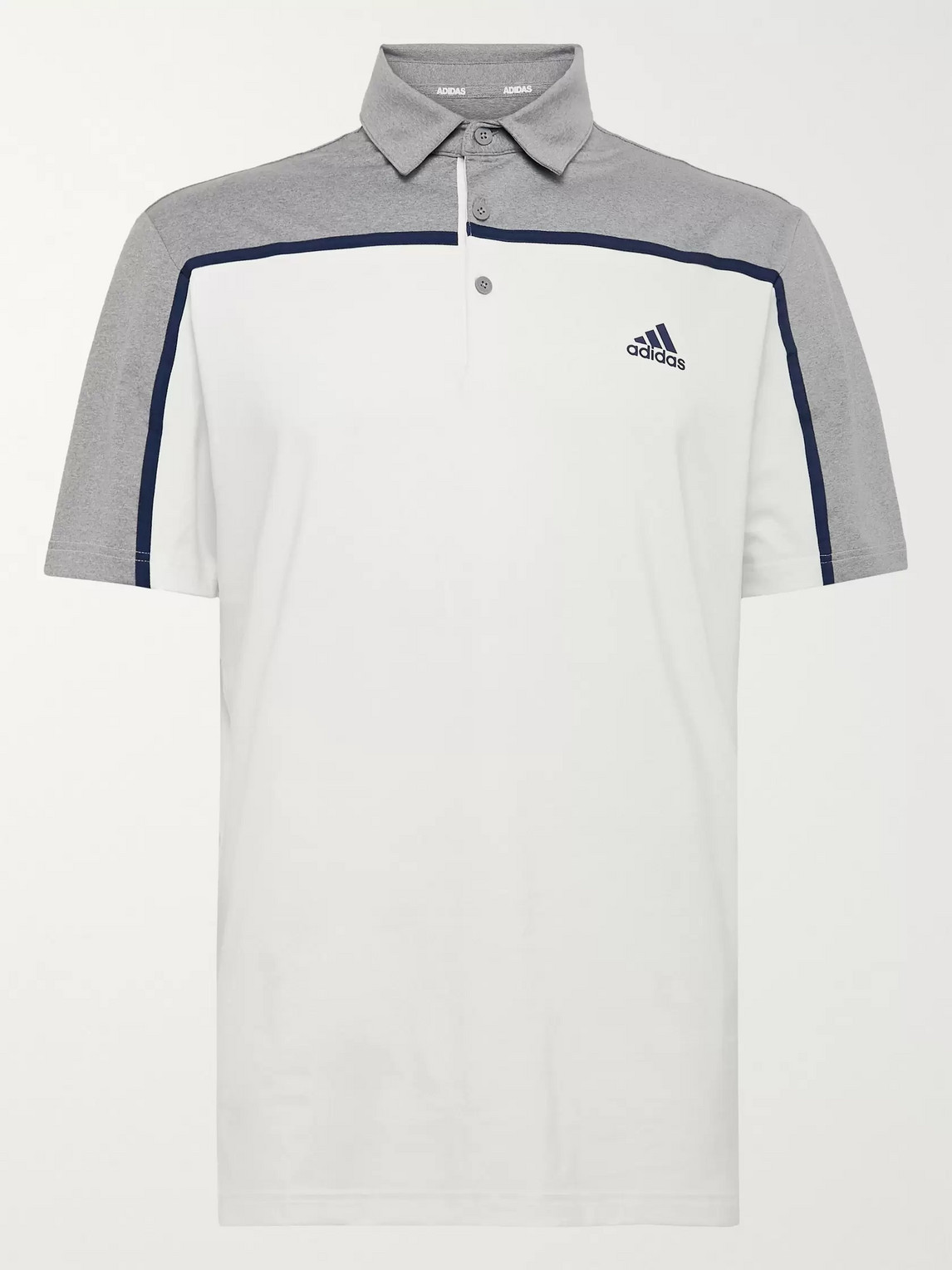 Adidas Golf Ultimate 365 Colour-block Stretch-jersey Golf Polo Shirt In White