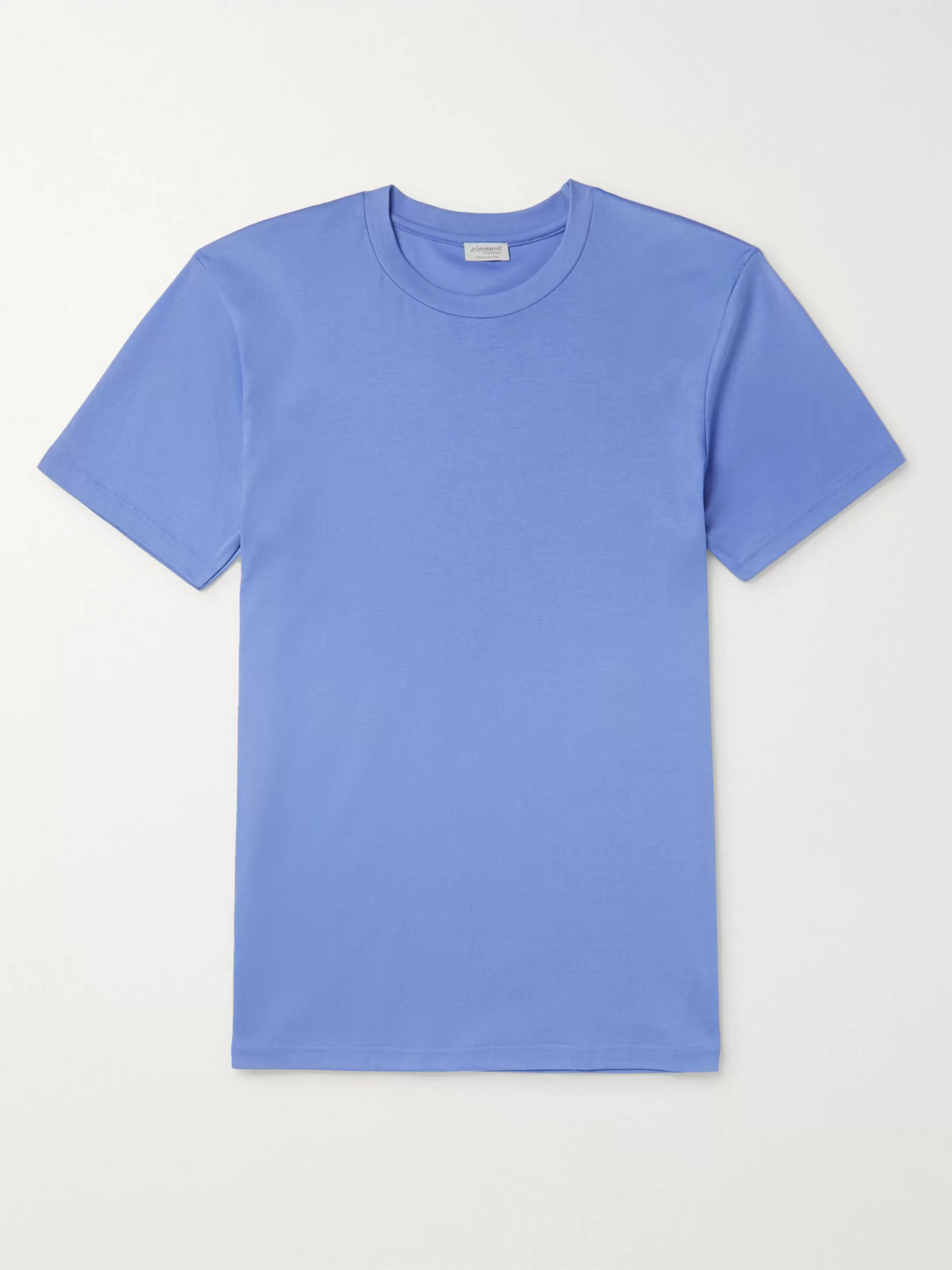 Zimmerli Cotton Lounge T-shirt In Blue