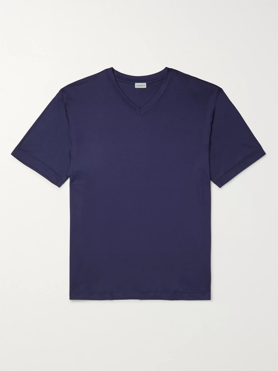 Zimmerli Lyocell T-shirt In Blue