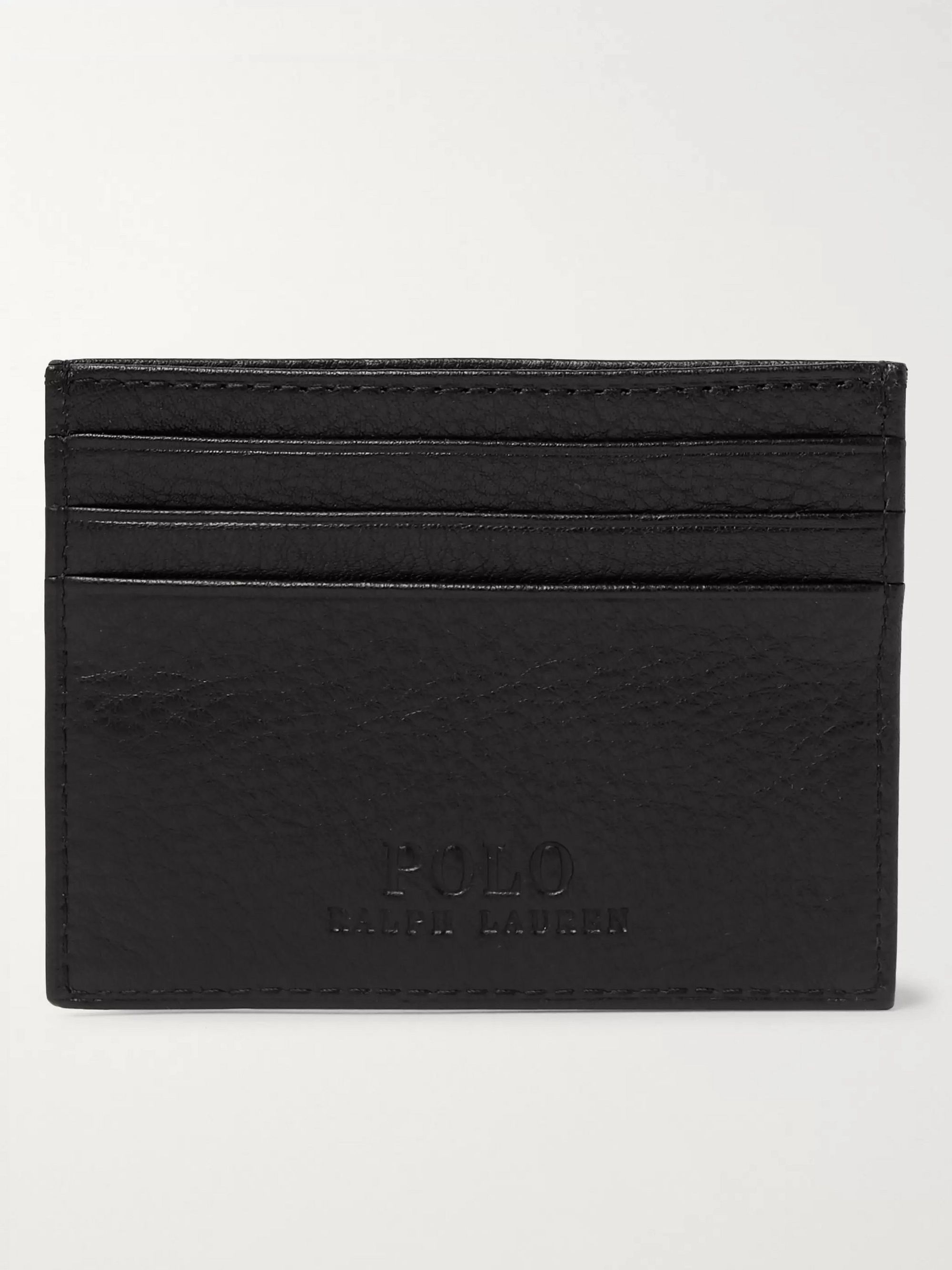Black Full-Grain Leather Cardholder 