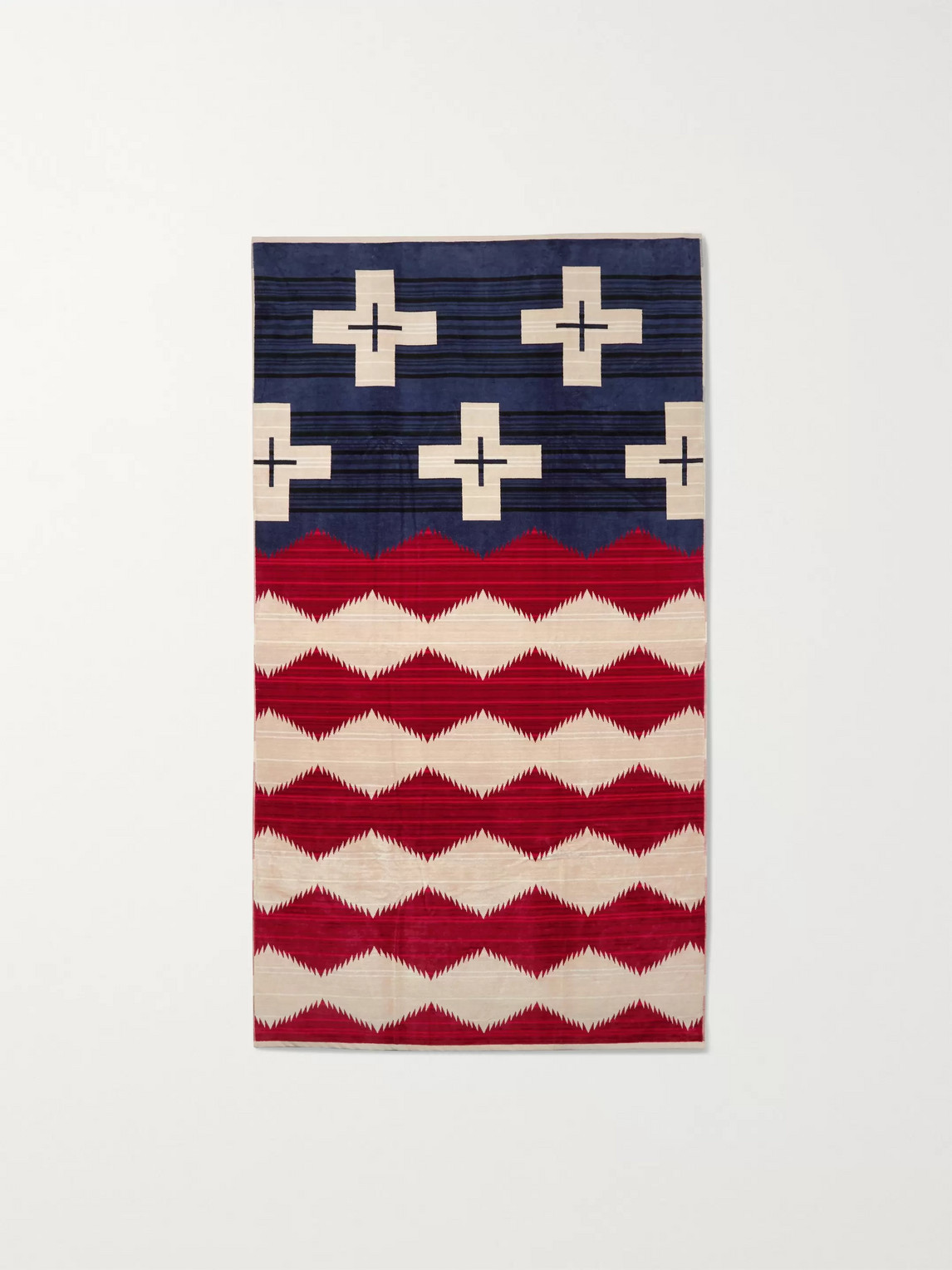Pendleton Cotton-terry Jacquard Towel In Red