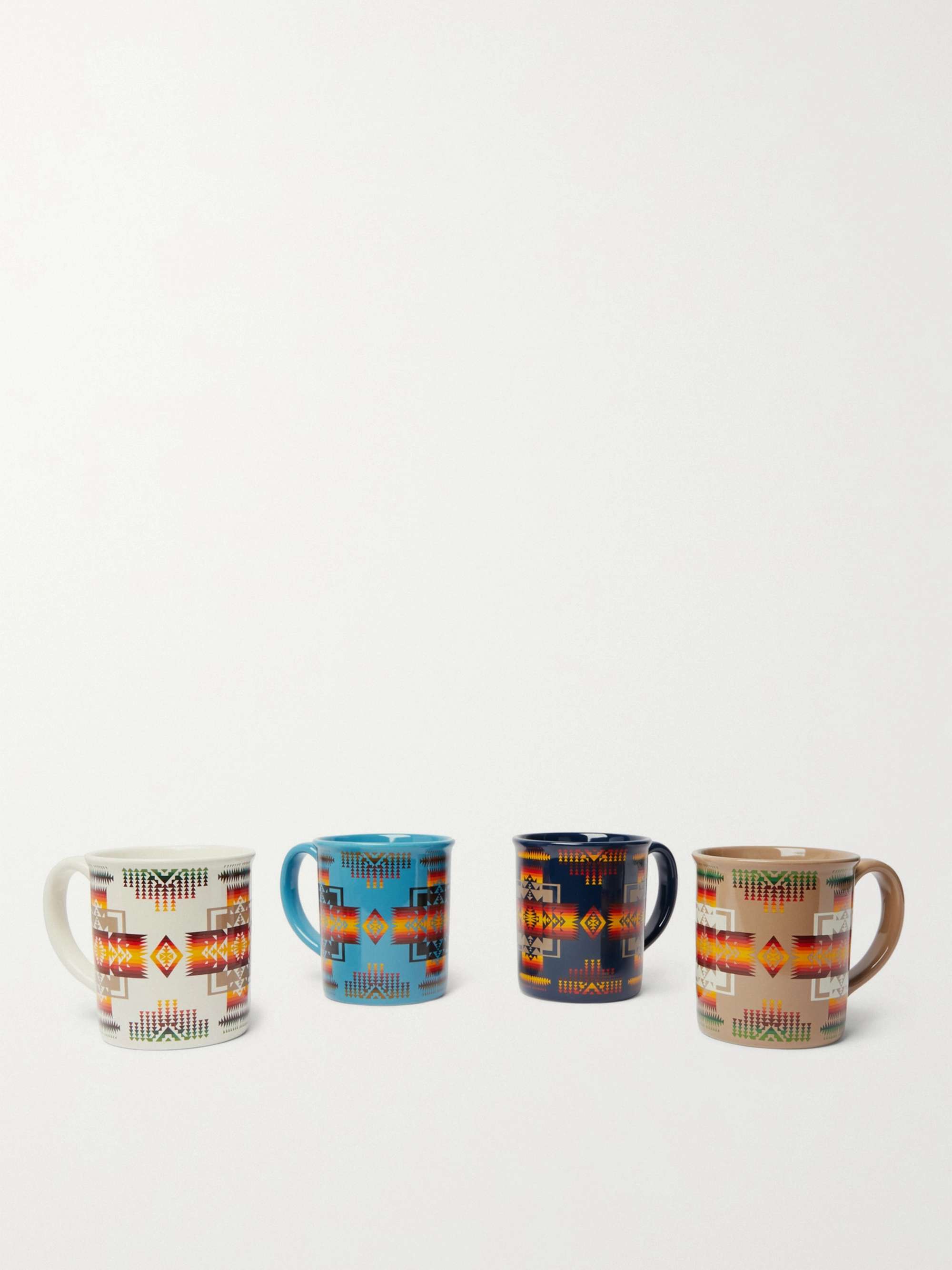 PENDLETON Chief Joseph Set of Four Printed Ceramic Mugs