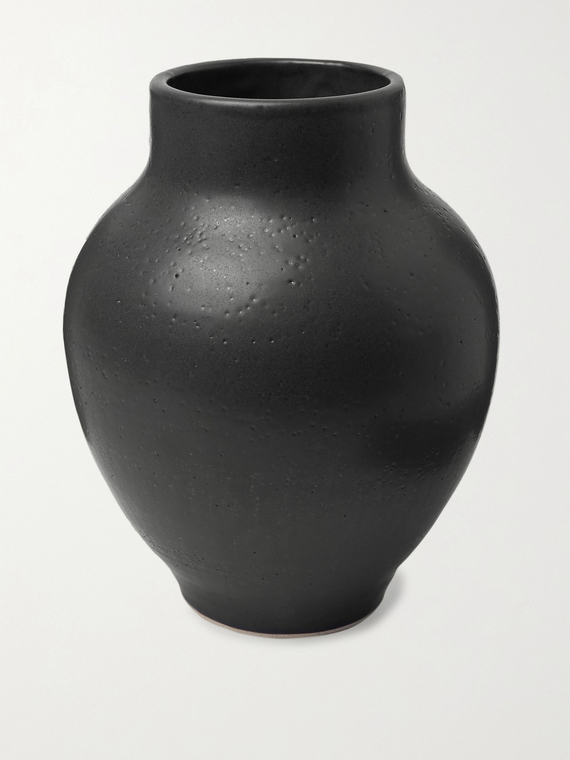 Roman & Williams Guild Magnolia Ceramics 9&quot; Vase In Black