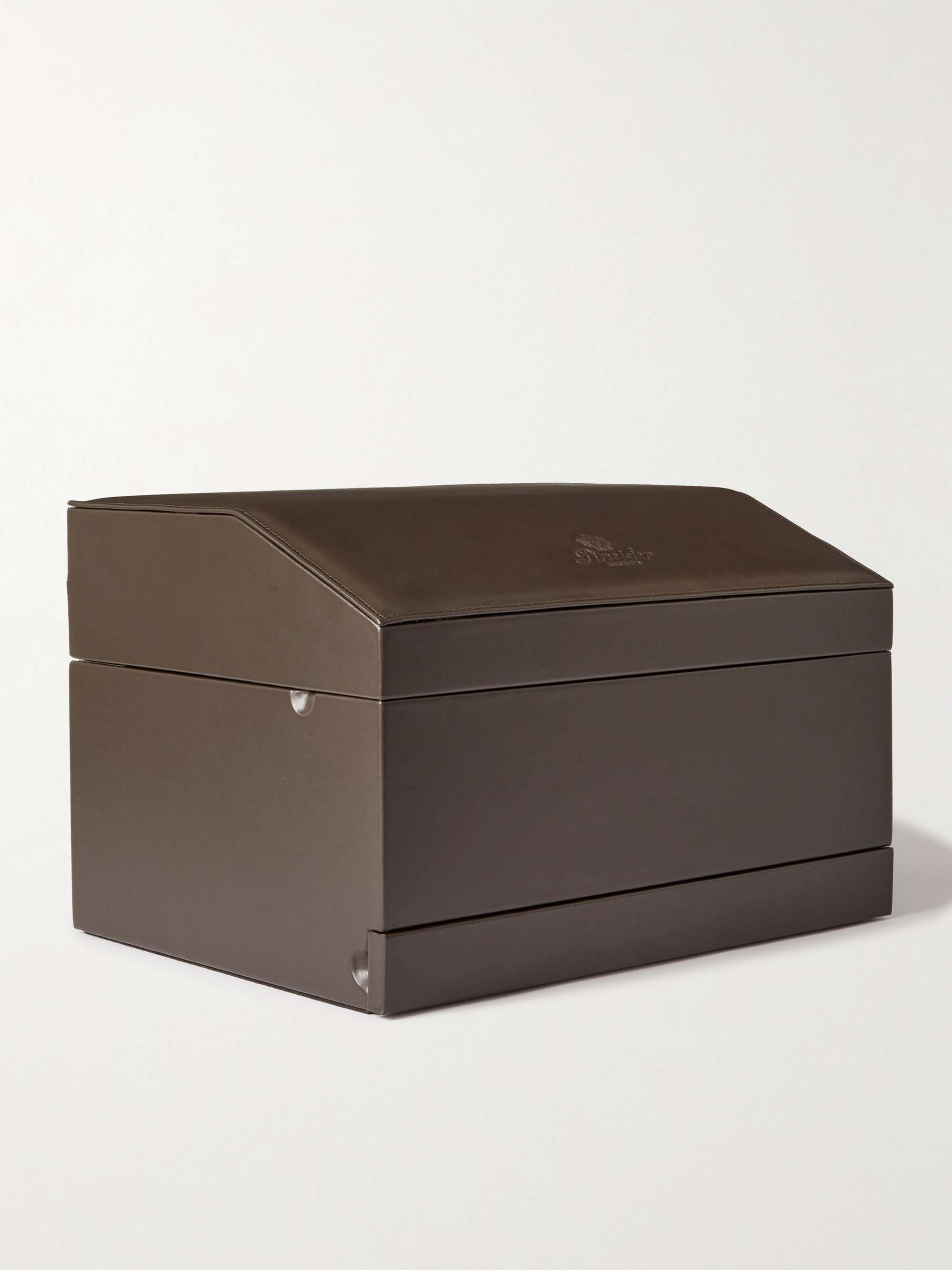 PINEIDER Leather and Cedar Wood Cigar Box