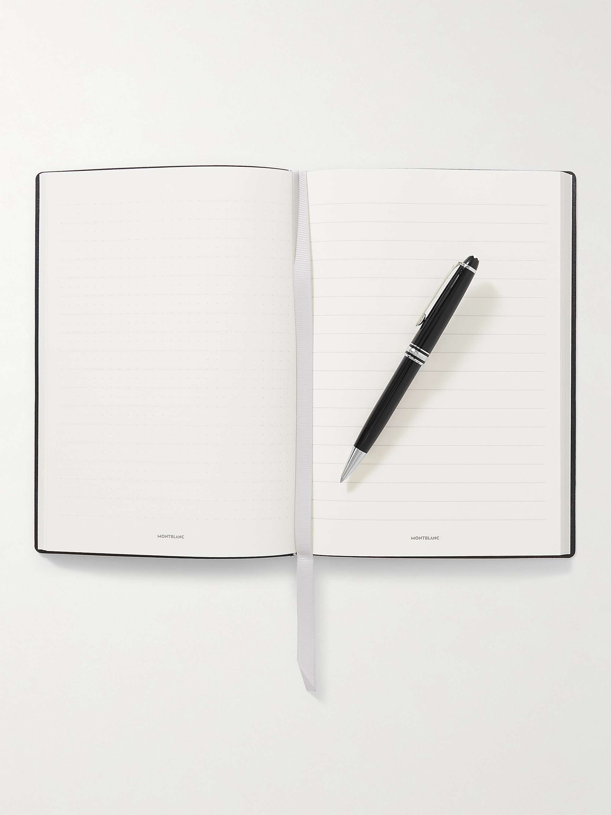MONTBLANC Cross-Grain Leather Notebook and Meisterstück Pen Set