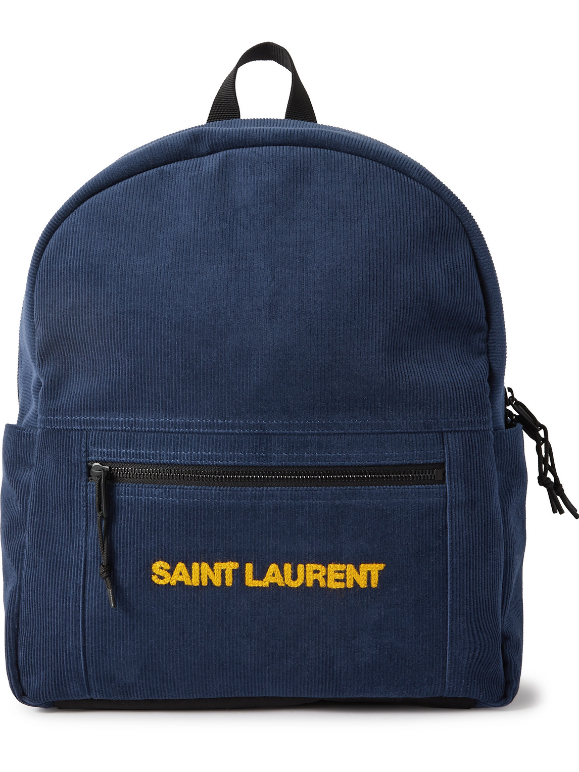 Logo-Embroidered Cotton-Corduroy Backpack